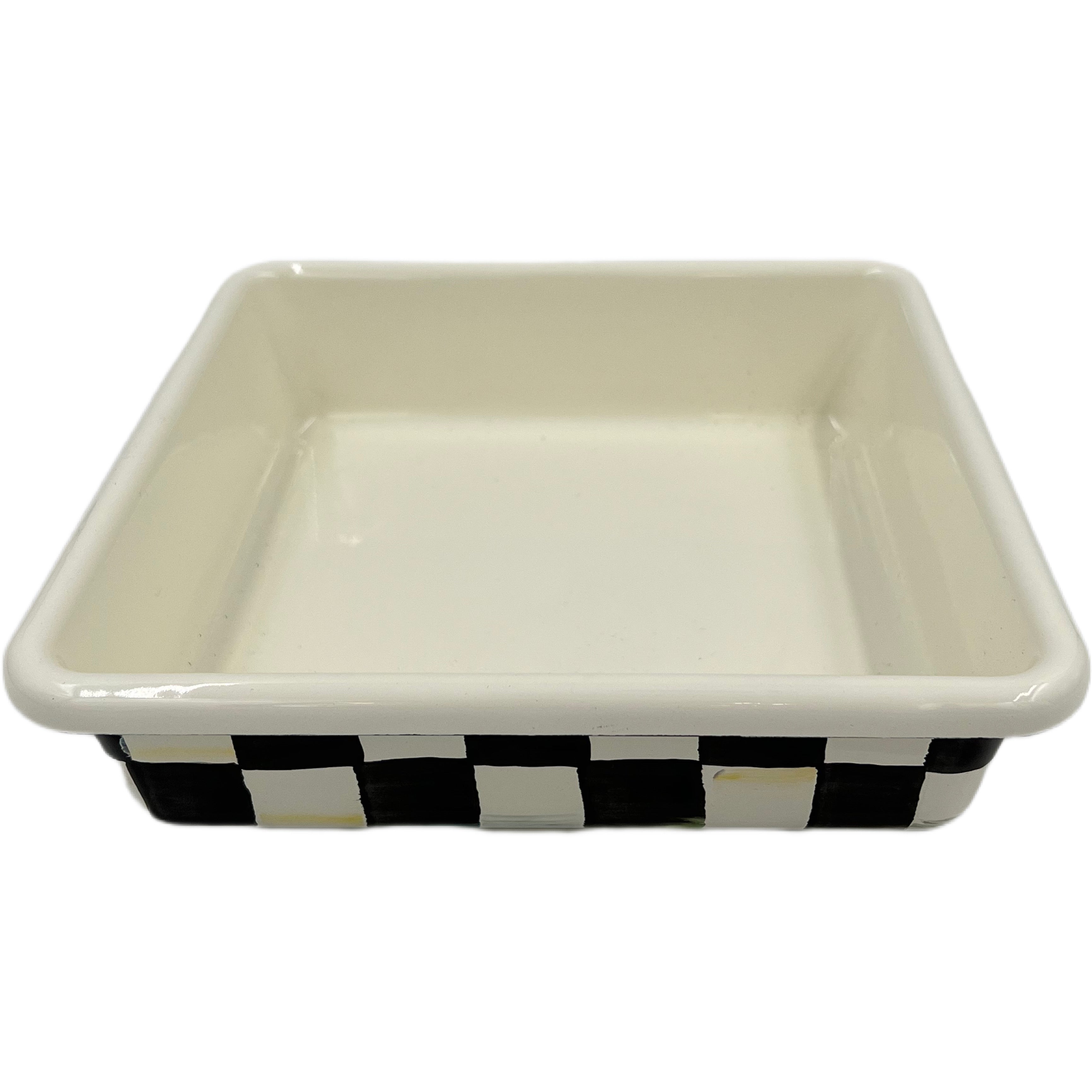 MacKenzie-Childs Courtly Check Enamel Baking Pan- 8"