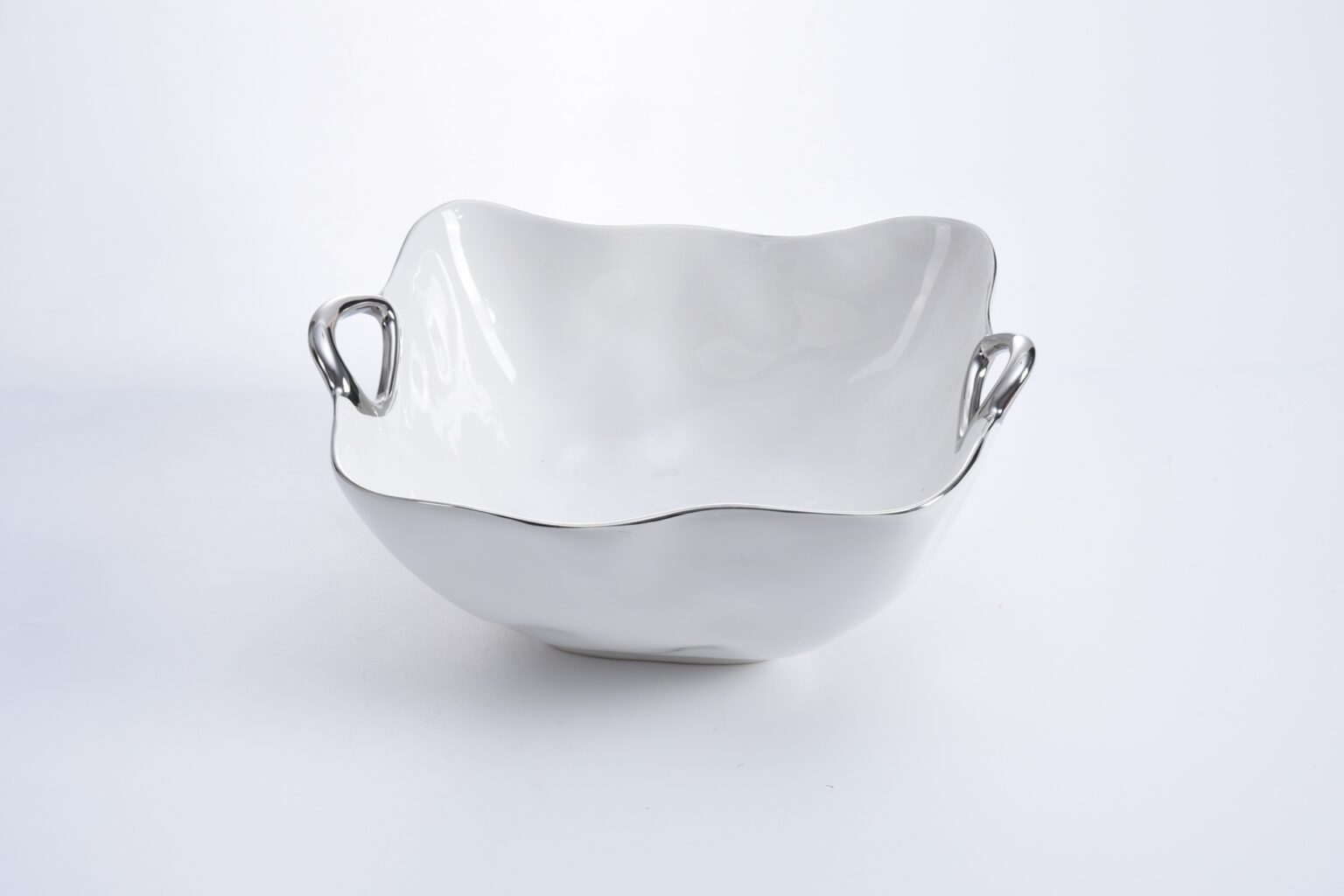 Large Bowl with Silver Handles