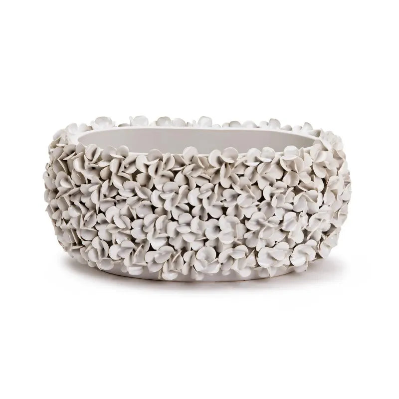 Ceramic Hydrangea White Planter