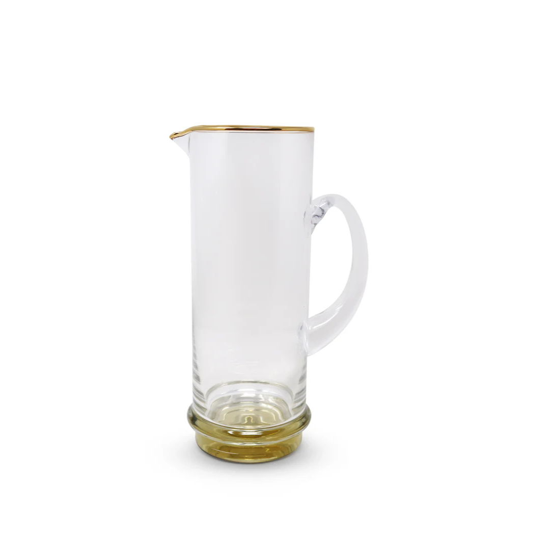 Pitcher with Gold Base and Rim