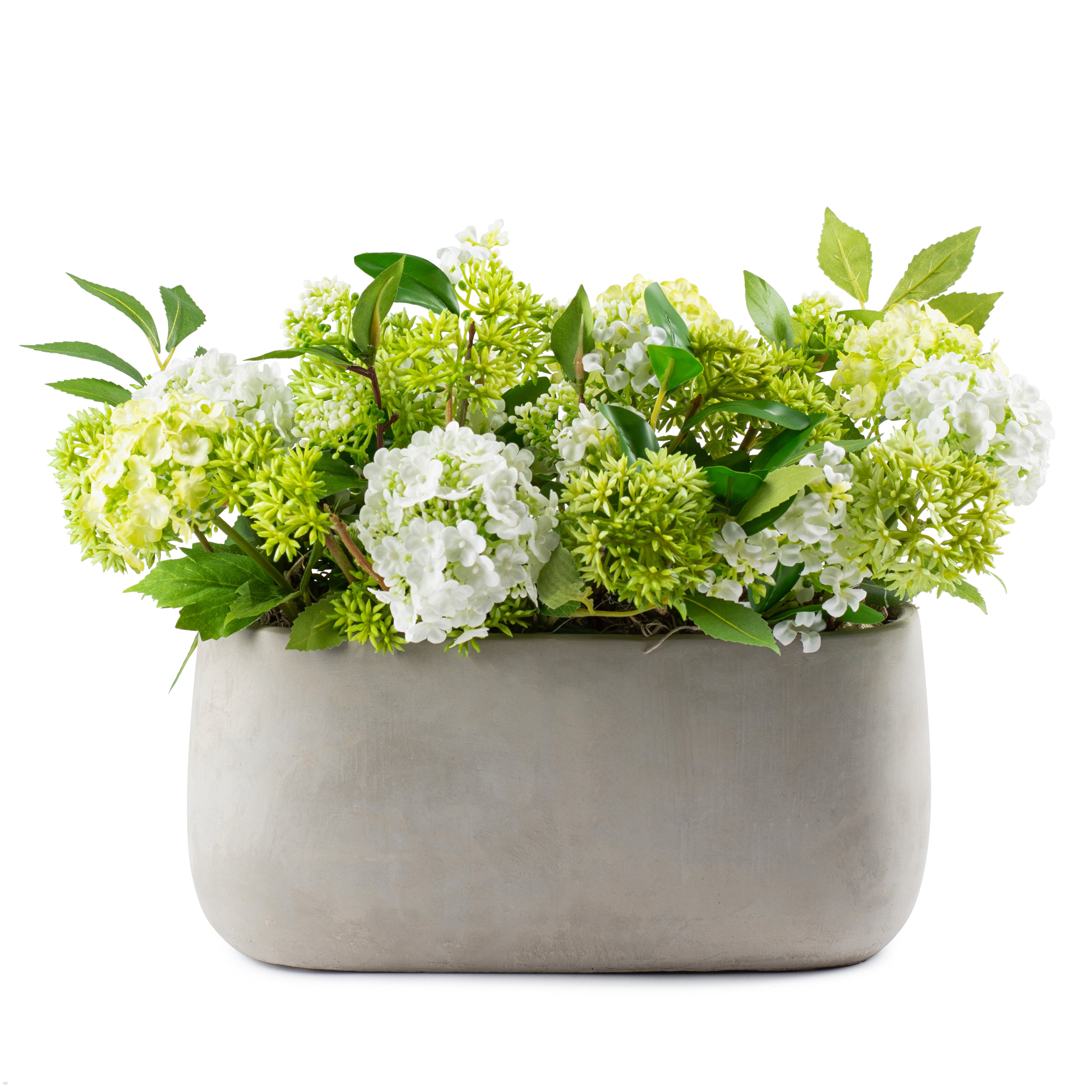 Flaura White Hydrangeas and Greenery