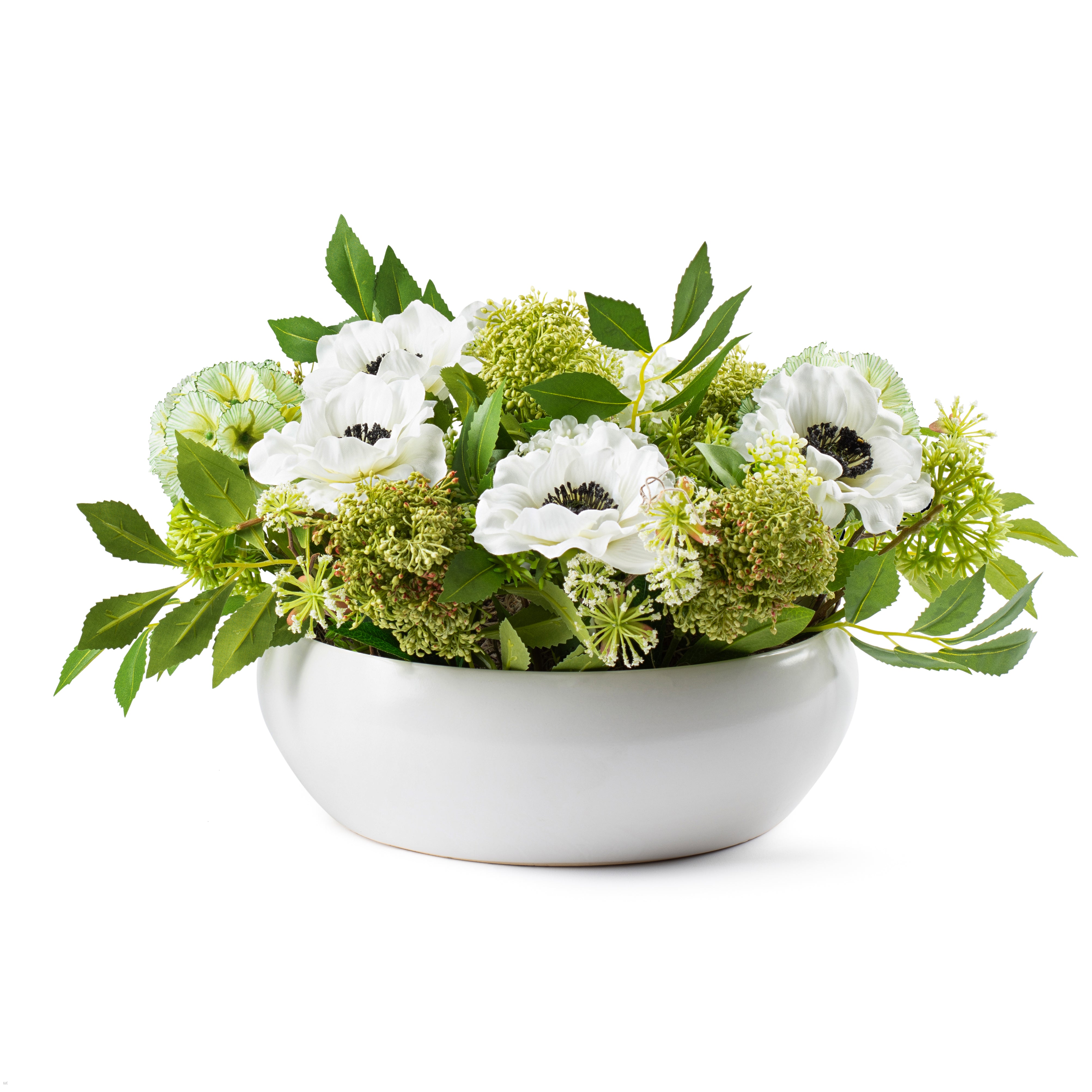 Flaura Anemone and White Hydrangeas