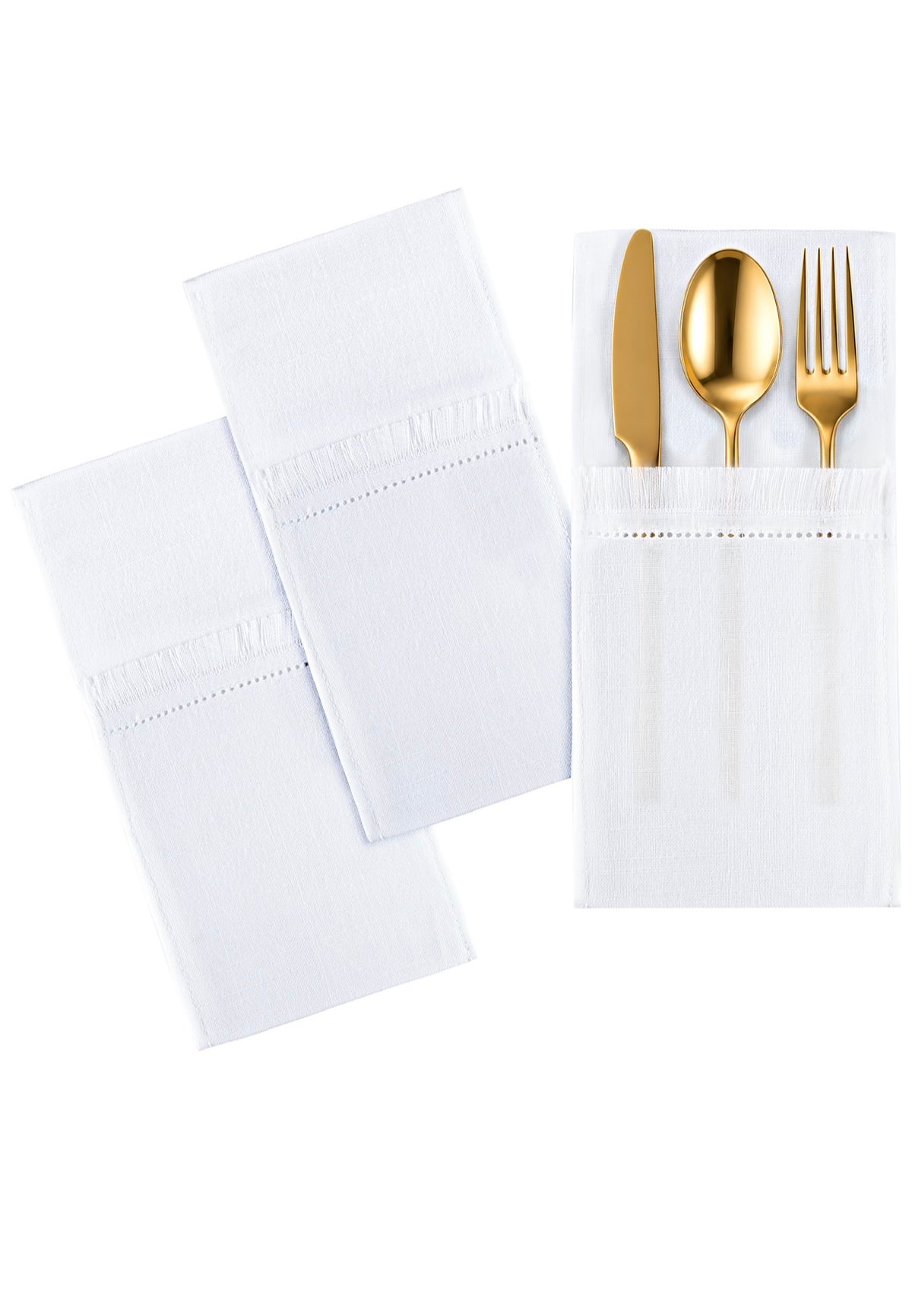 Frayed Napkin Cultery Pouch (6 pack)
