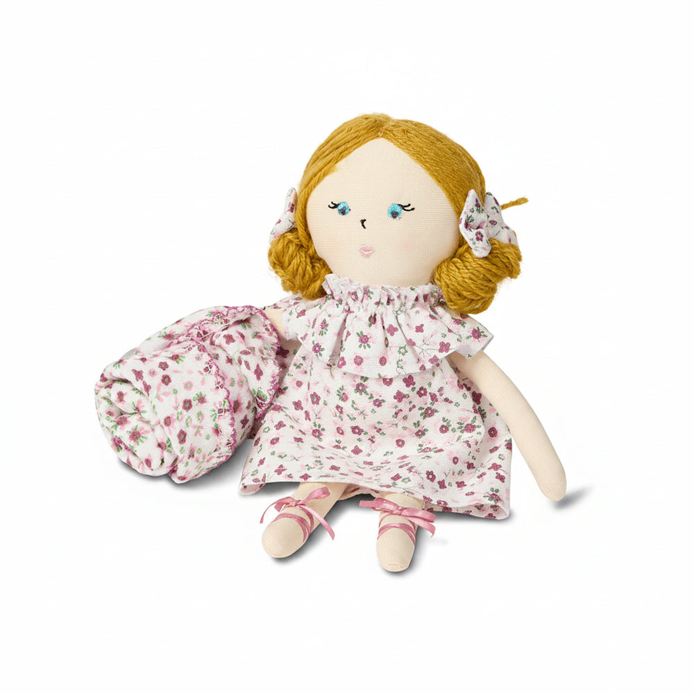 Luna Mini Rag Doll and Security Blanket Set