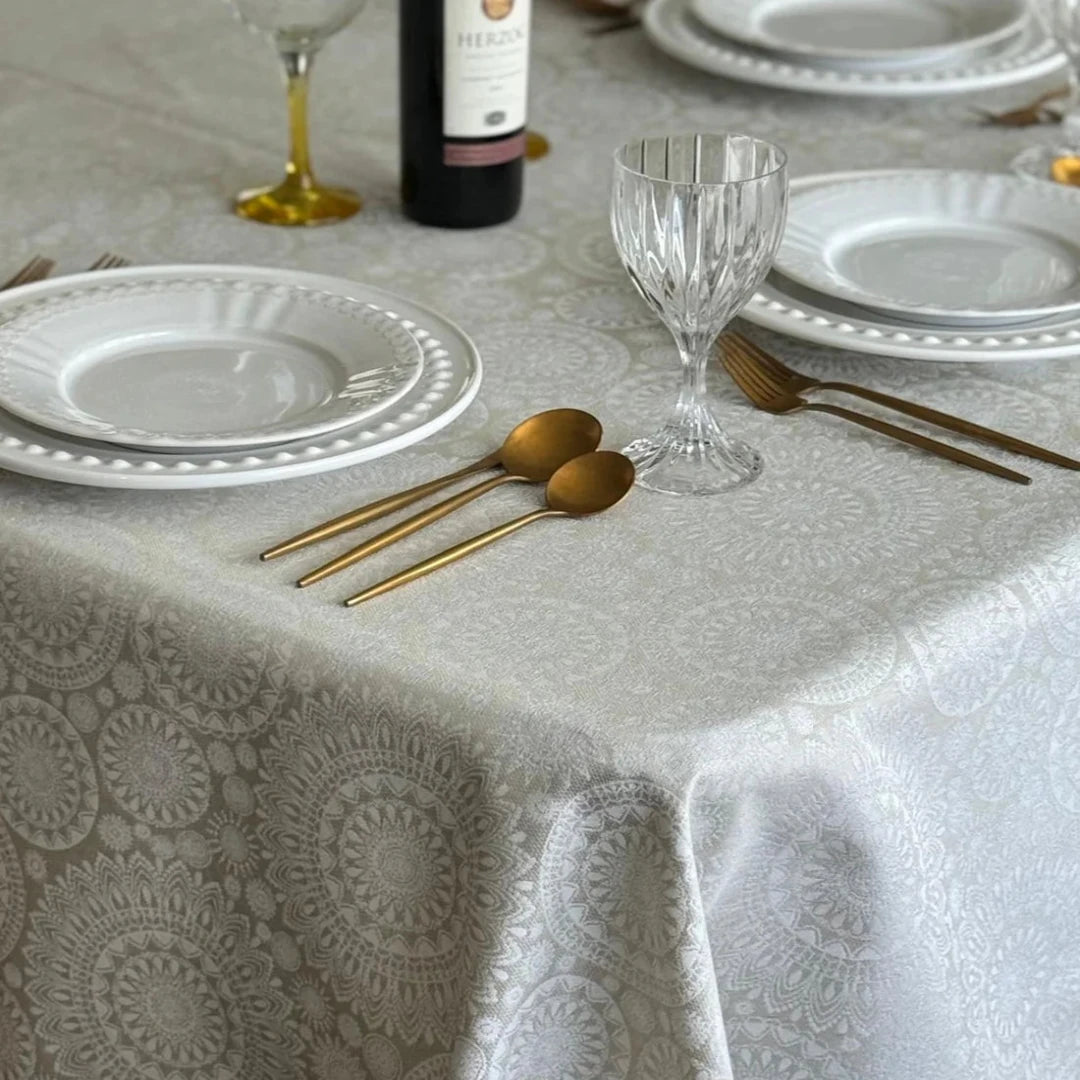 Adorn Your Table Bali Taupe Tablecloth