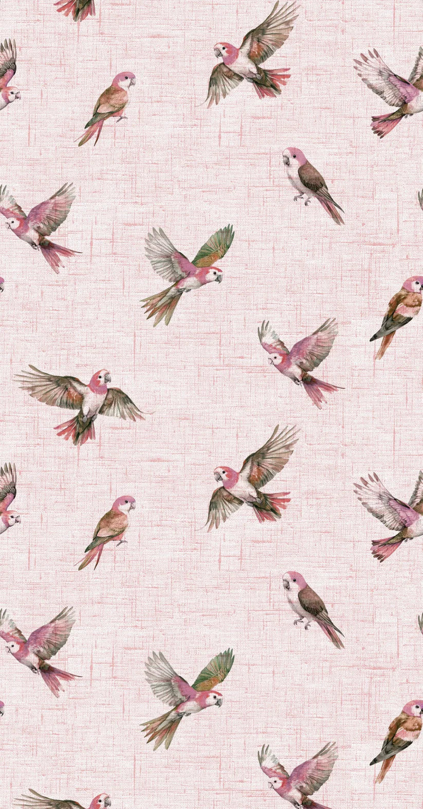 Linen Parrots - Printed Guest Towel