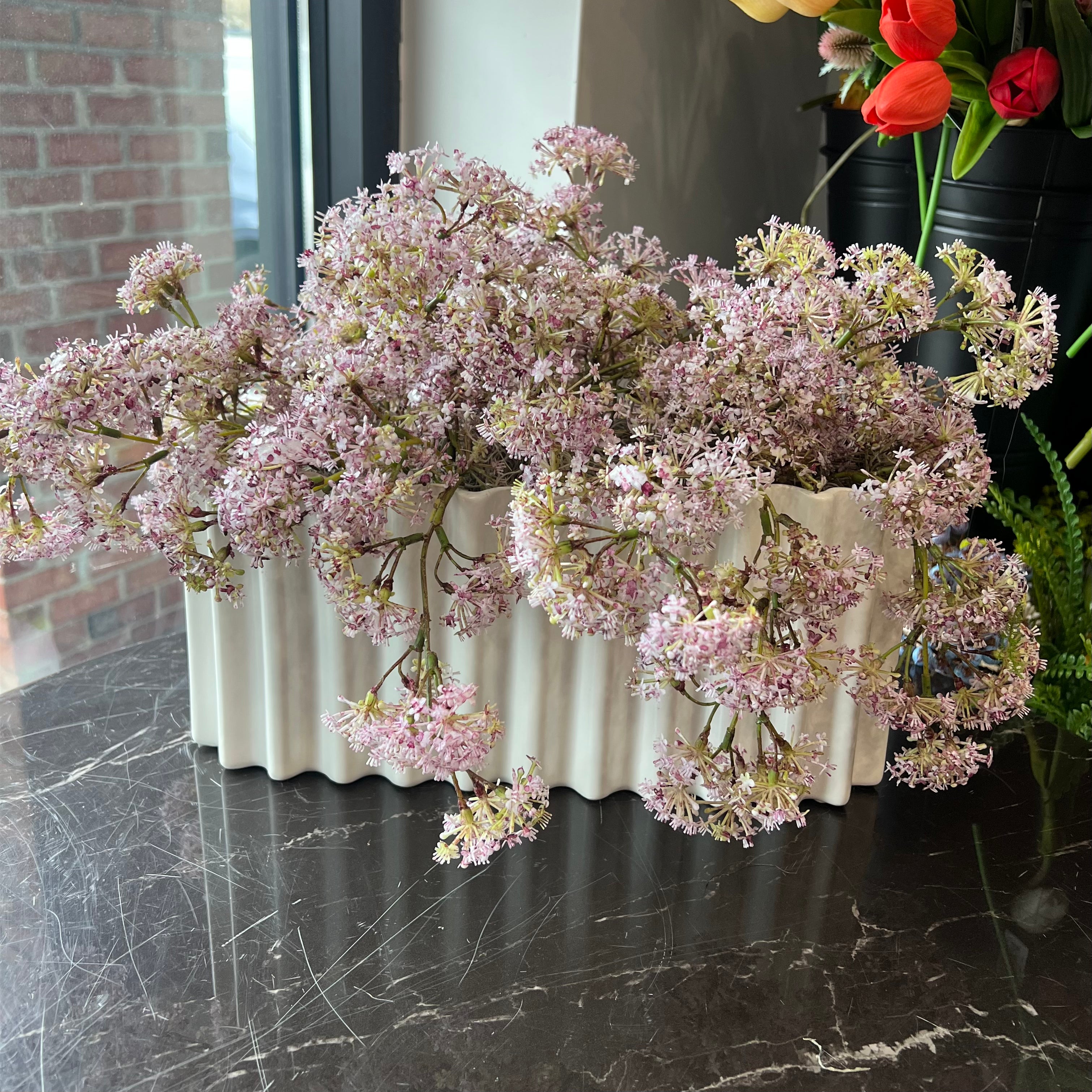 Flaura luxurious weeping faux arrangement