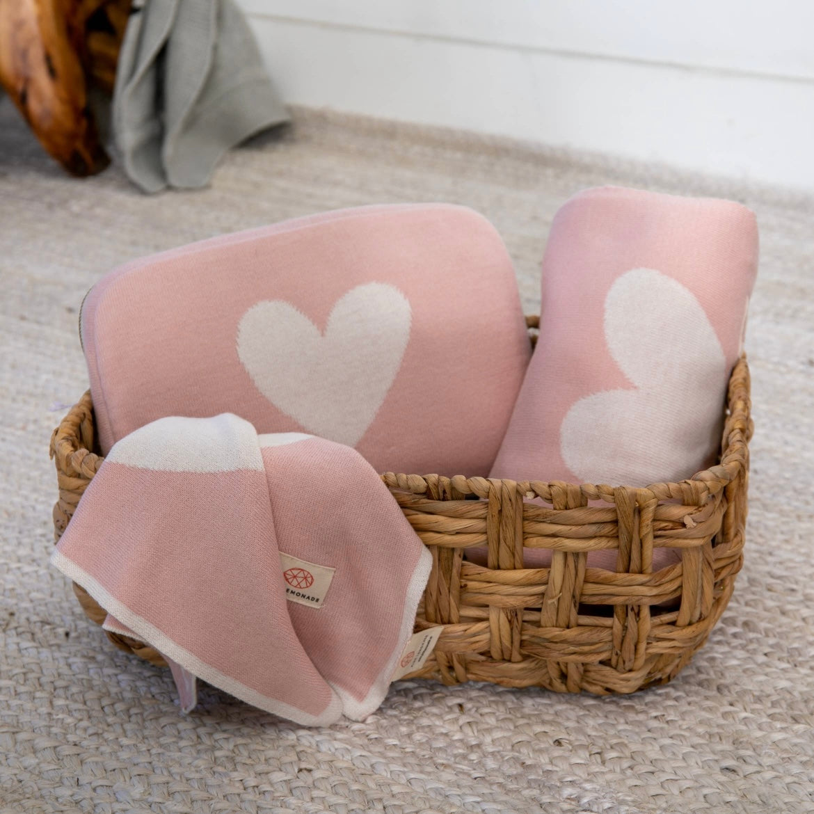 Heart Pink Pearl 3-Piece Set