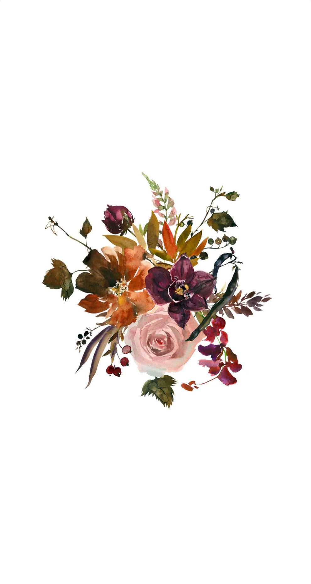 Autumn Cluster Frame Guest Towel