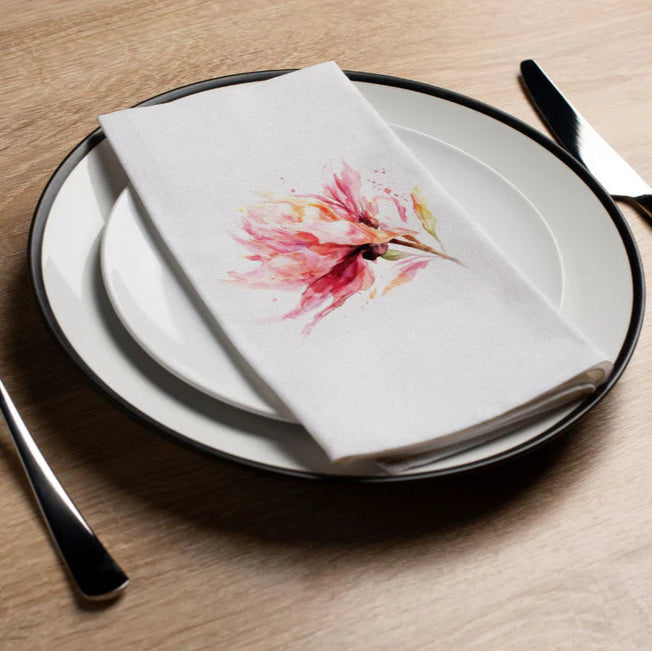 Brushstroke Flower Guest Towel
