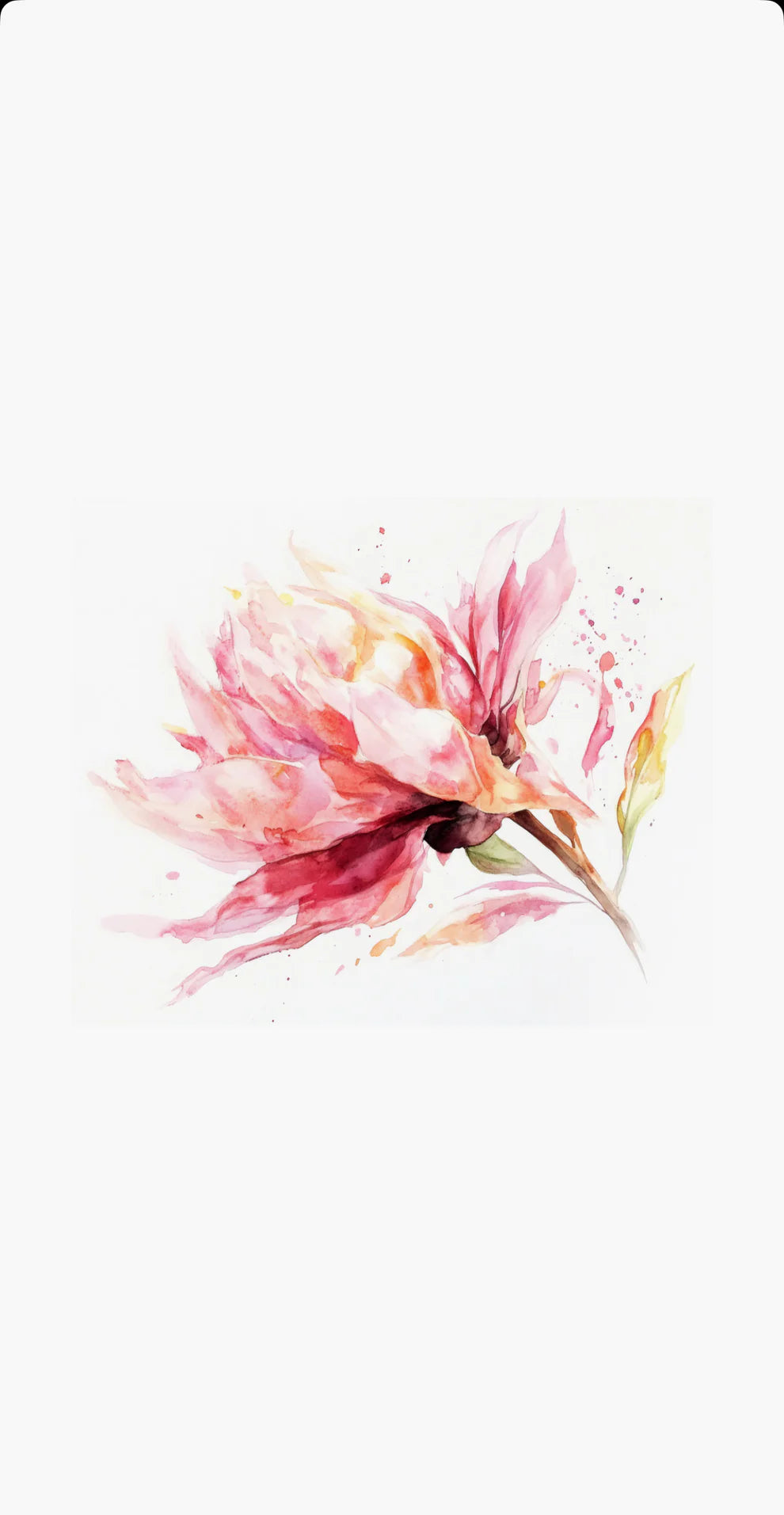 Brushstroke Flower Guest Towel