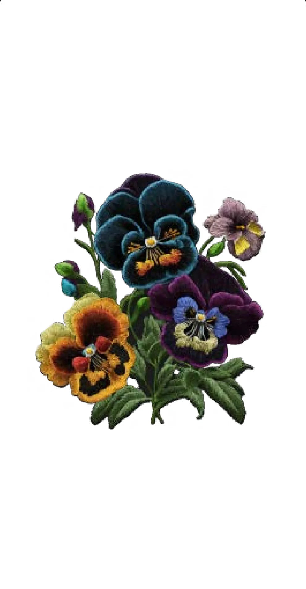 Embroidered Floral  Guest Towel