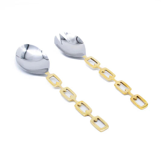 Luxe Linked Stainless Steel Salad Server