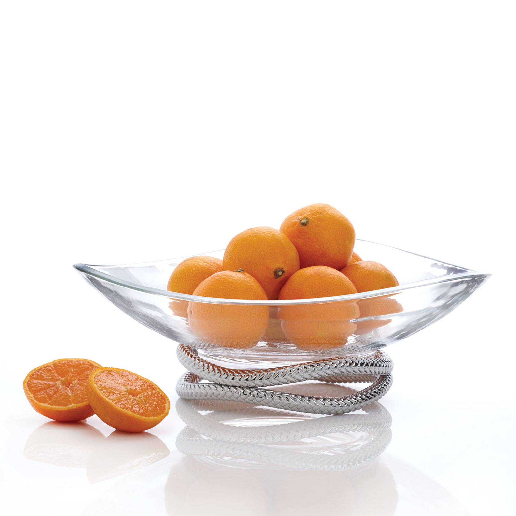 Nambé Braid Glass Centerpiece Bowl