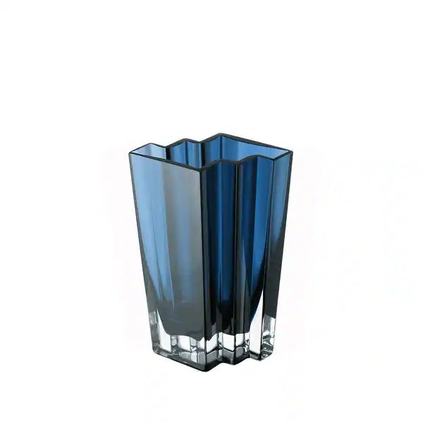 Chevron Vase, Midnight Blue