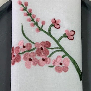 Adorn Embroidered Orchid Napkin - Pack of 6