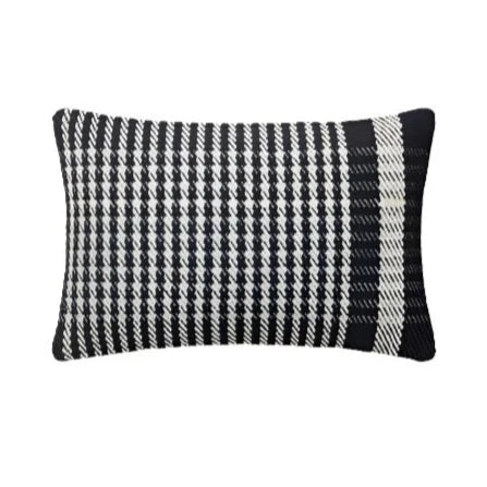 Charcoal / Ivory Houndstooth Pillow