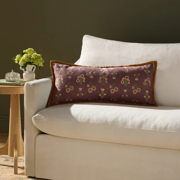 Posie Wine Throw Pillow