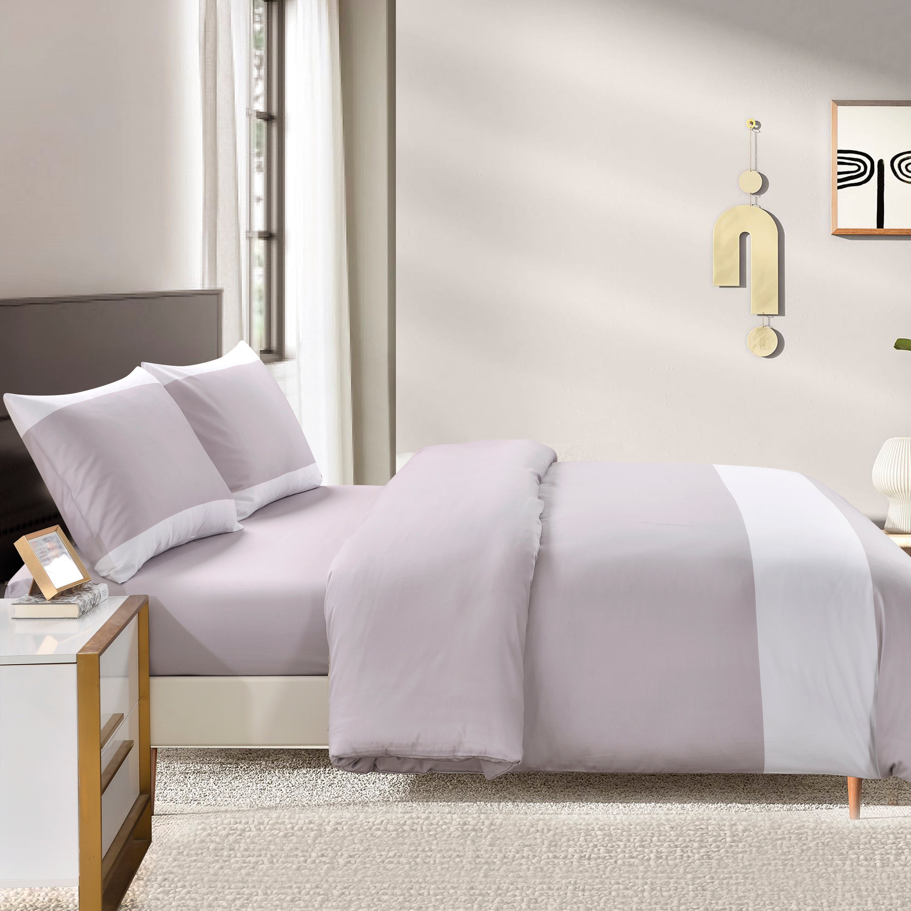 Aura Home Taupe Penthouse Duvet Set