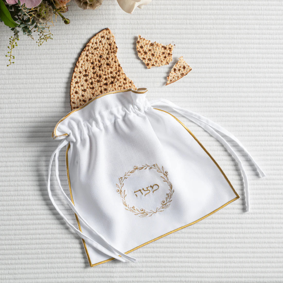 Classic Embroidered Matzoh Bag