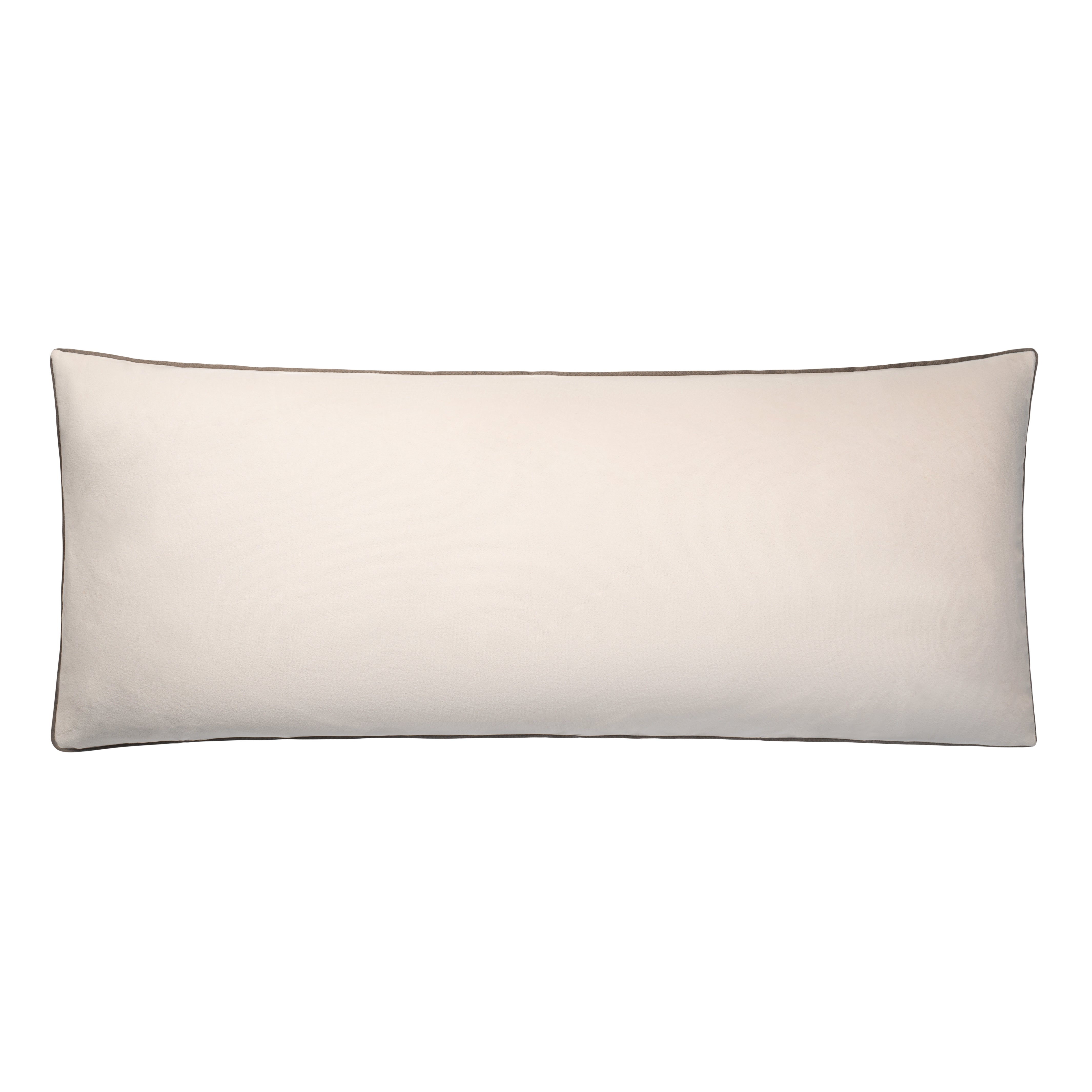 Aura Home Taupe Pipping Velvet Throw Pillow