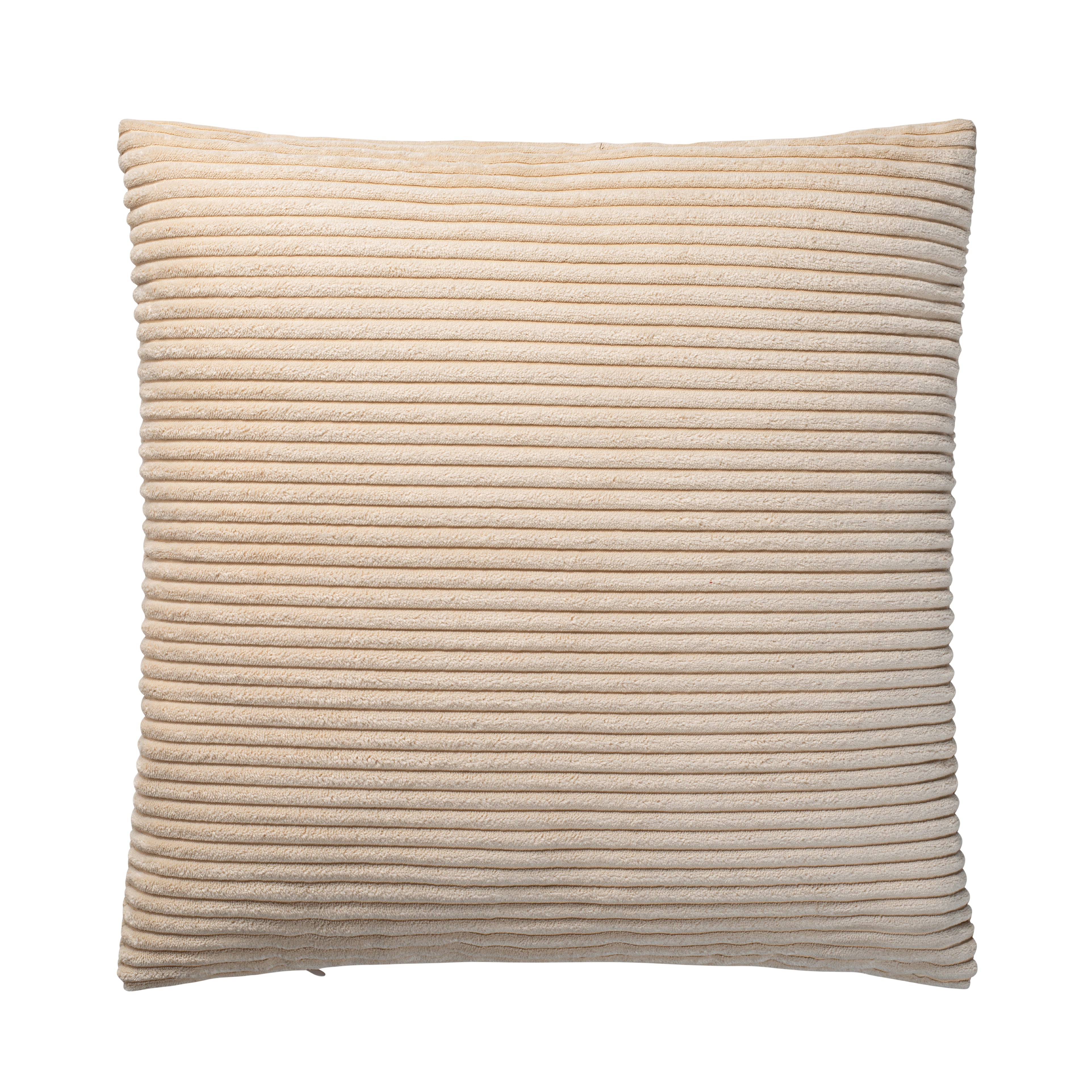 Aura Home Ivory Crème Ribbed Velour Throw Pillow