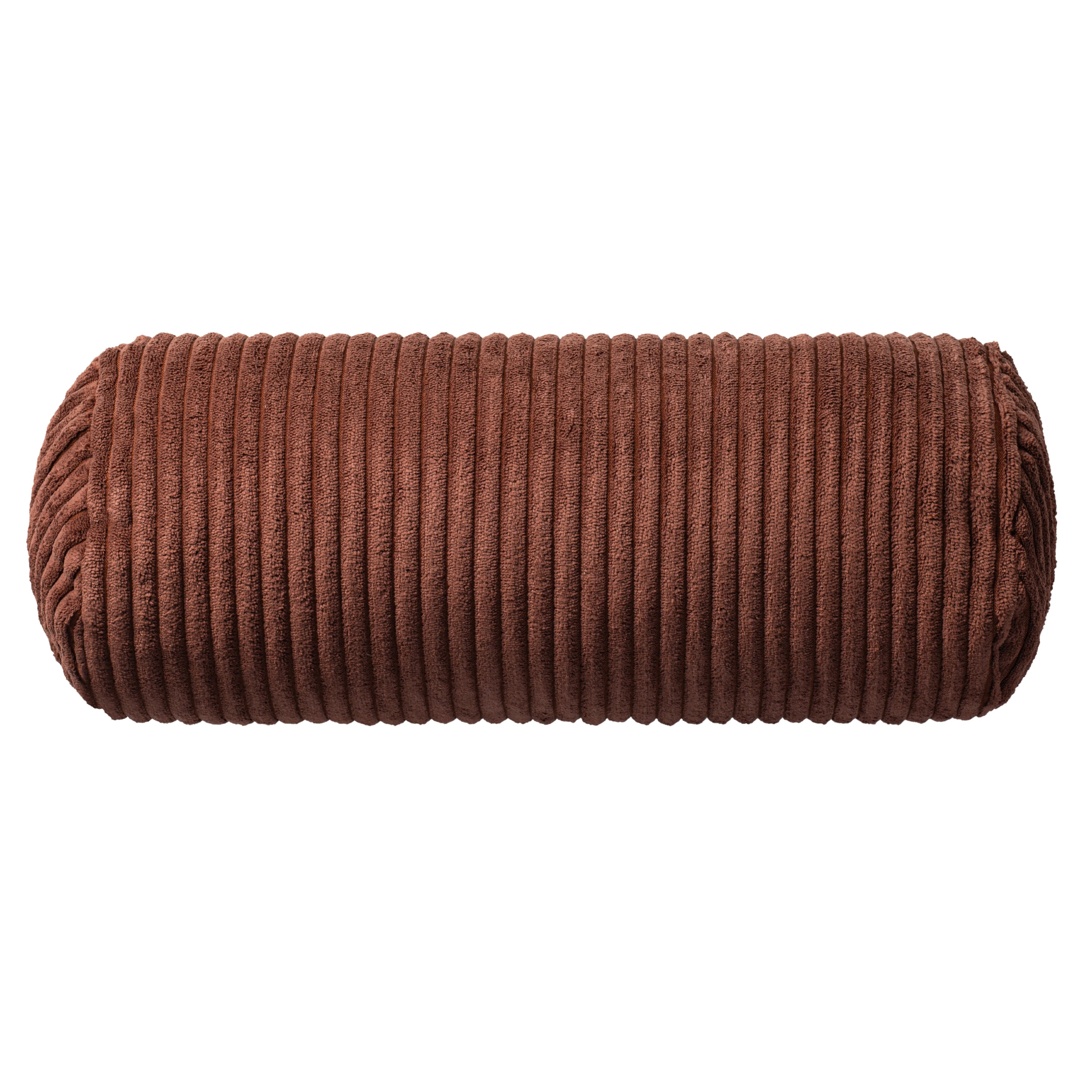 Aura Home Chocolate Brown Ribbed Velour Throw Pillow