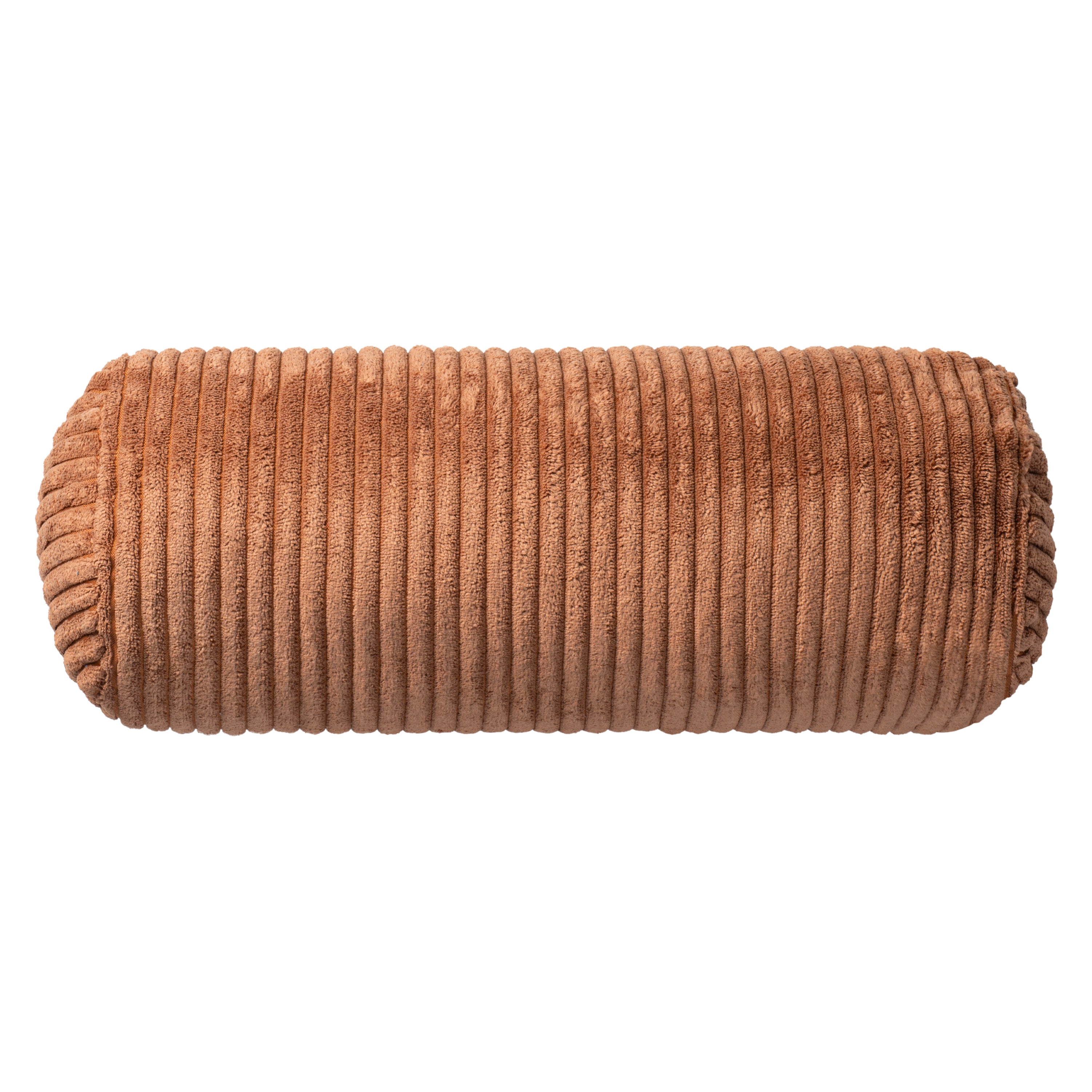 Aura Home Chestnut Ribbed Velour Throw Pillow