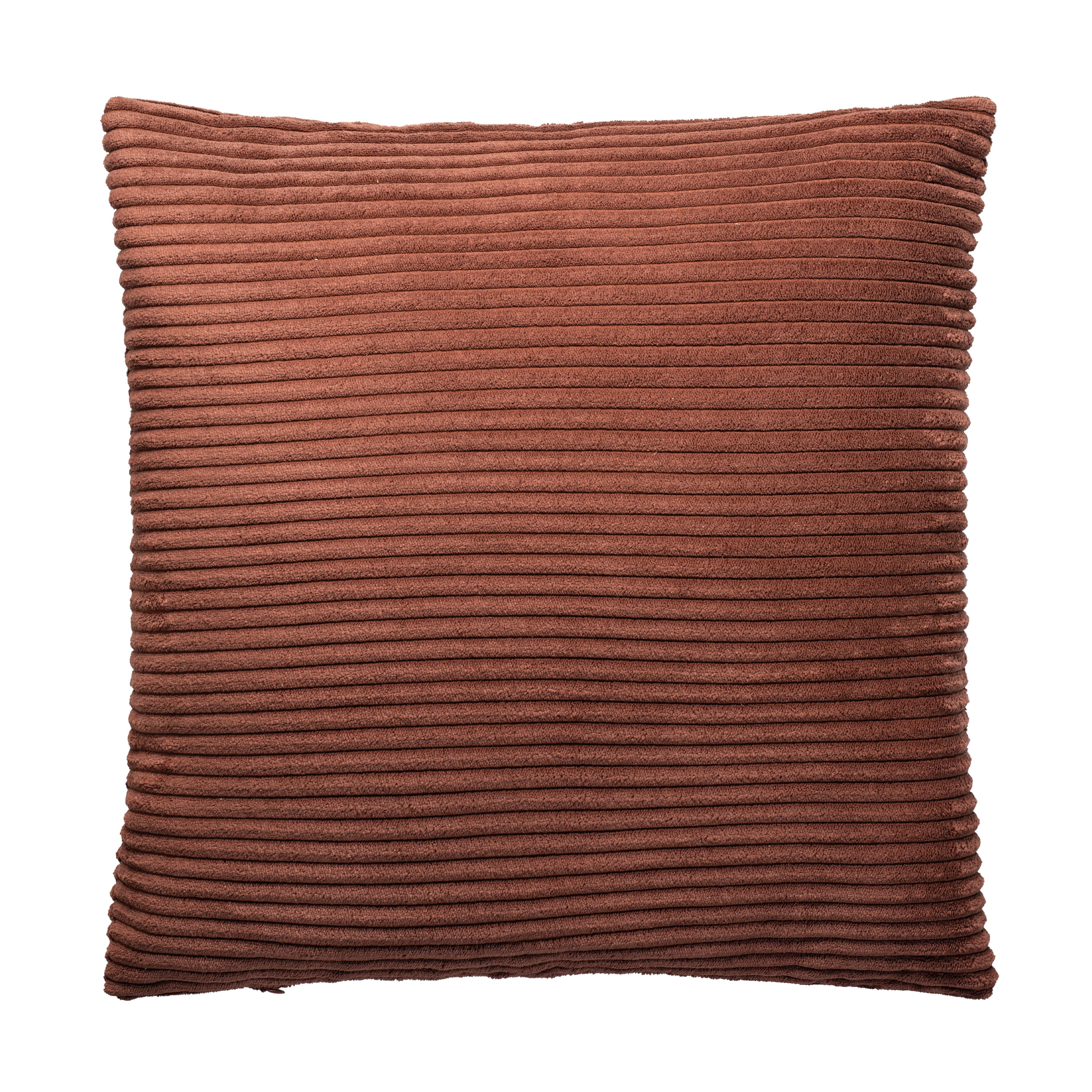 Aura Home Chocolate Brown Ribbed Velour Throw Pillow