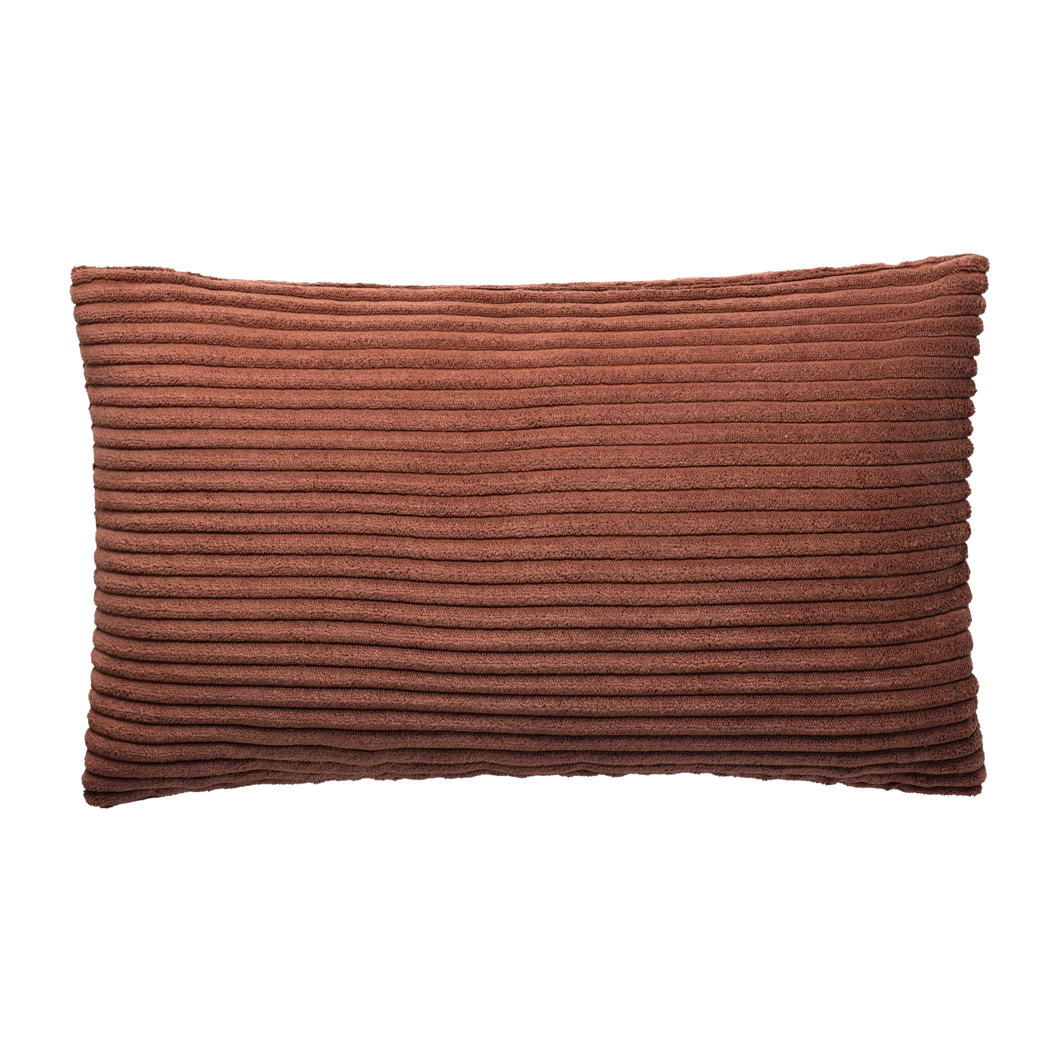 Aura Home Chocolate Brown Ribbed Velour Throw Pillow
