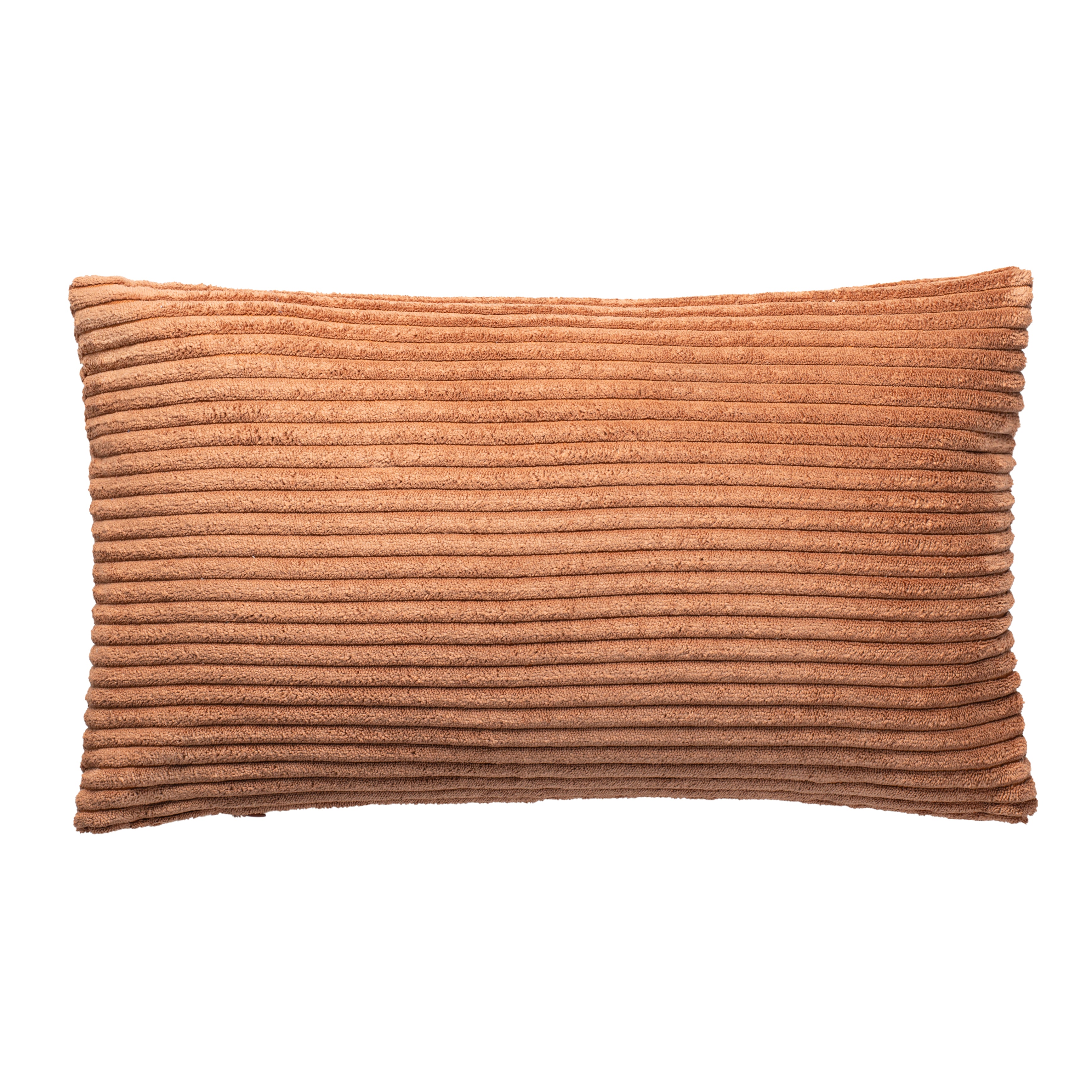Aura Home Chestnut Ribbed Velour Throw Pillow