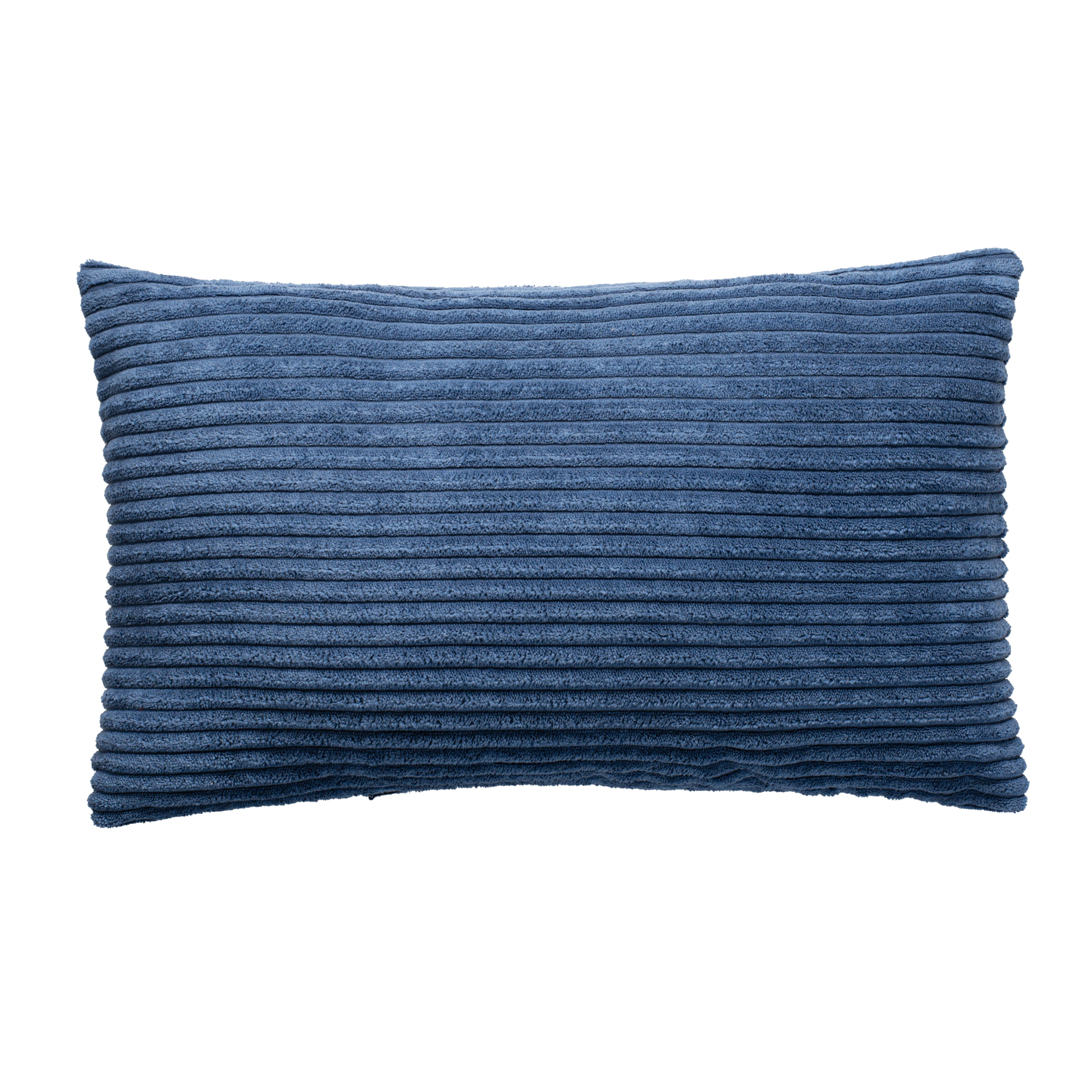 Aura Home Cobalt Blue Ribbed Velour Throw Pillow