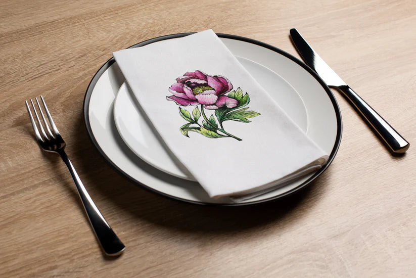 Shadow Peony - Printed Guest Towel