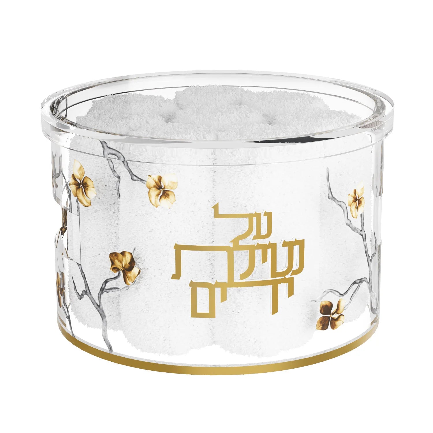 Golden Branch Towel Box