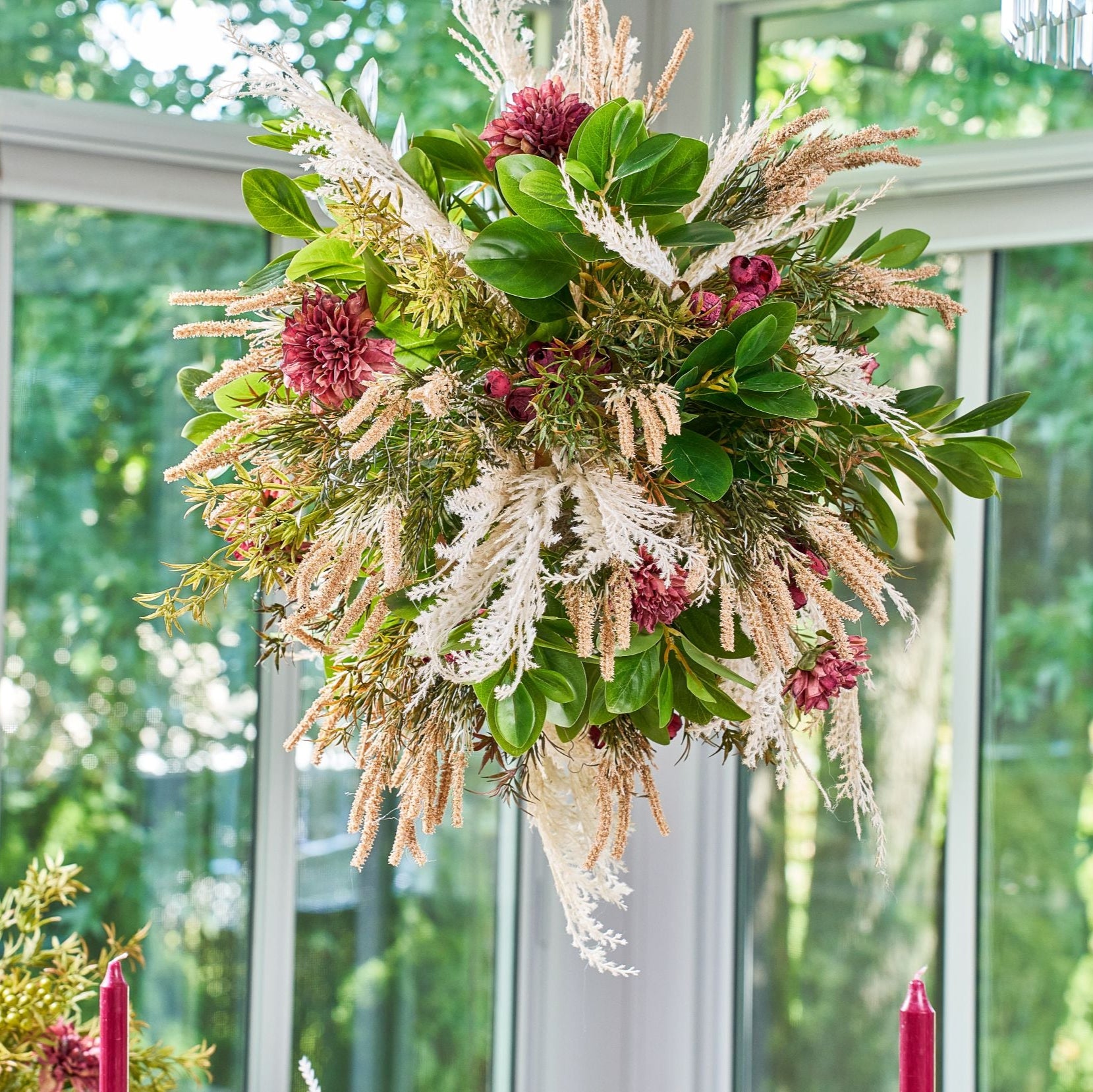 Flaura Ruby Meadow Hanging Chandelier