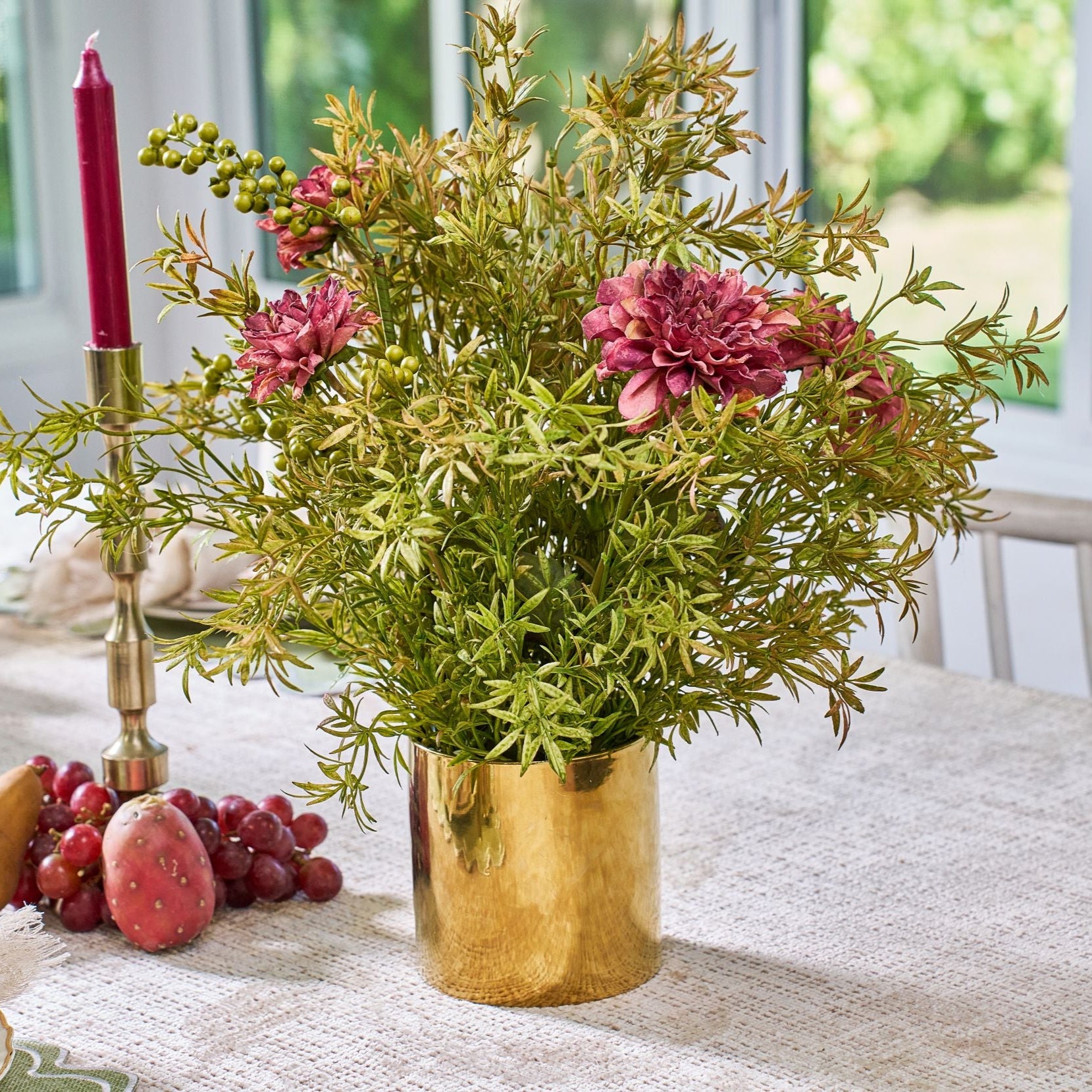 Flaura Tall Dahlias in Greenery