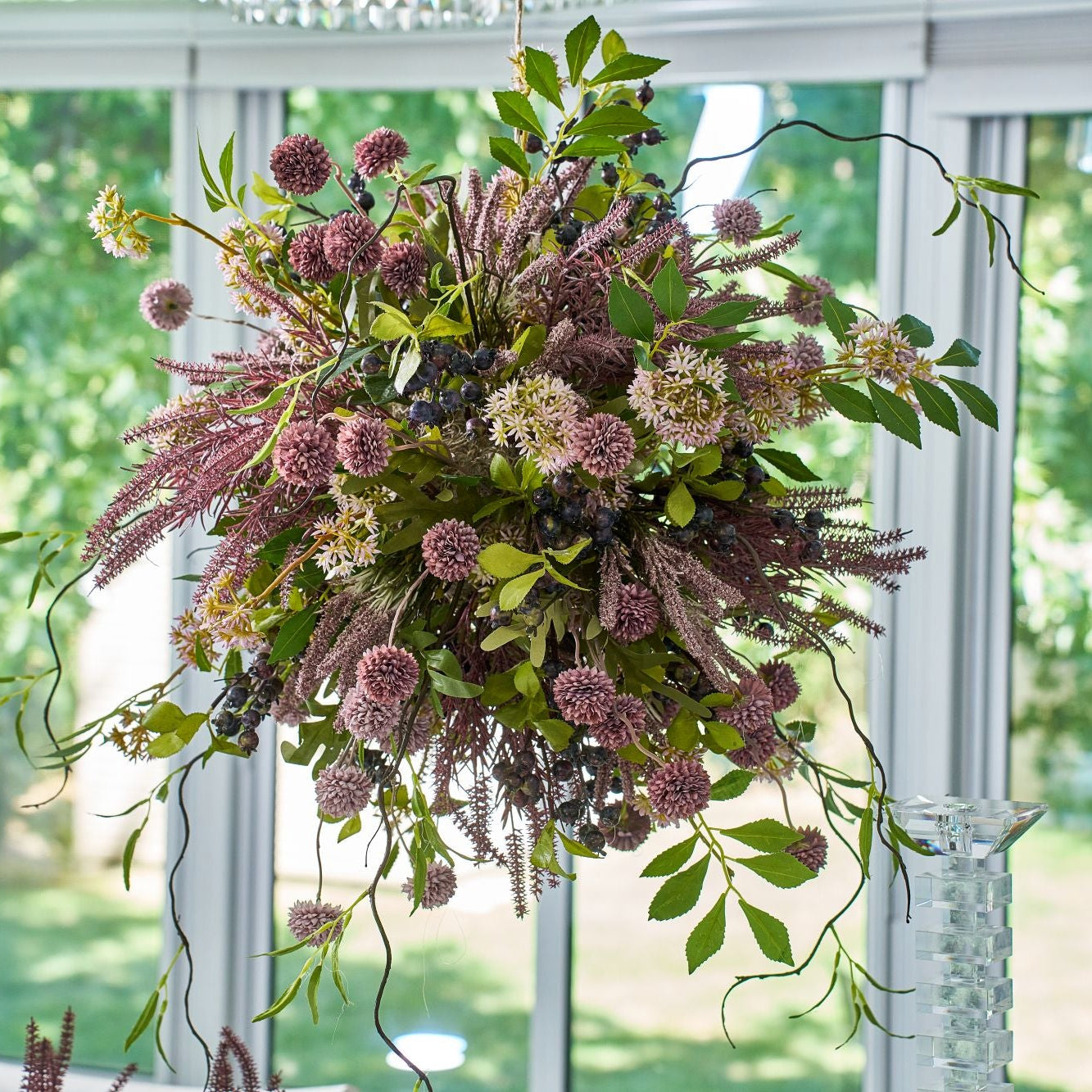 Flaura Lilac Garden Wild Floral Hanging Chandelier
