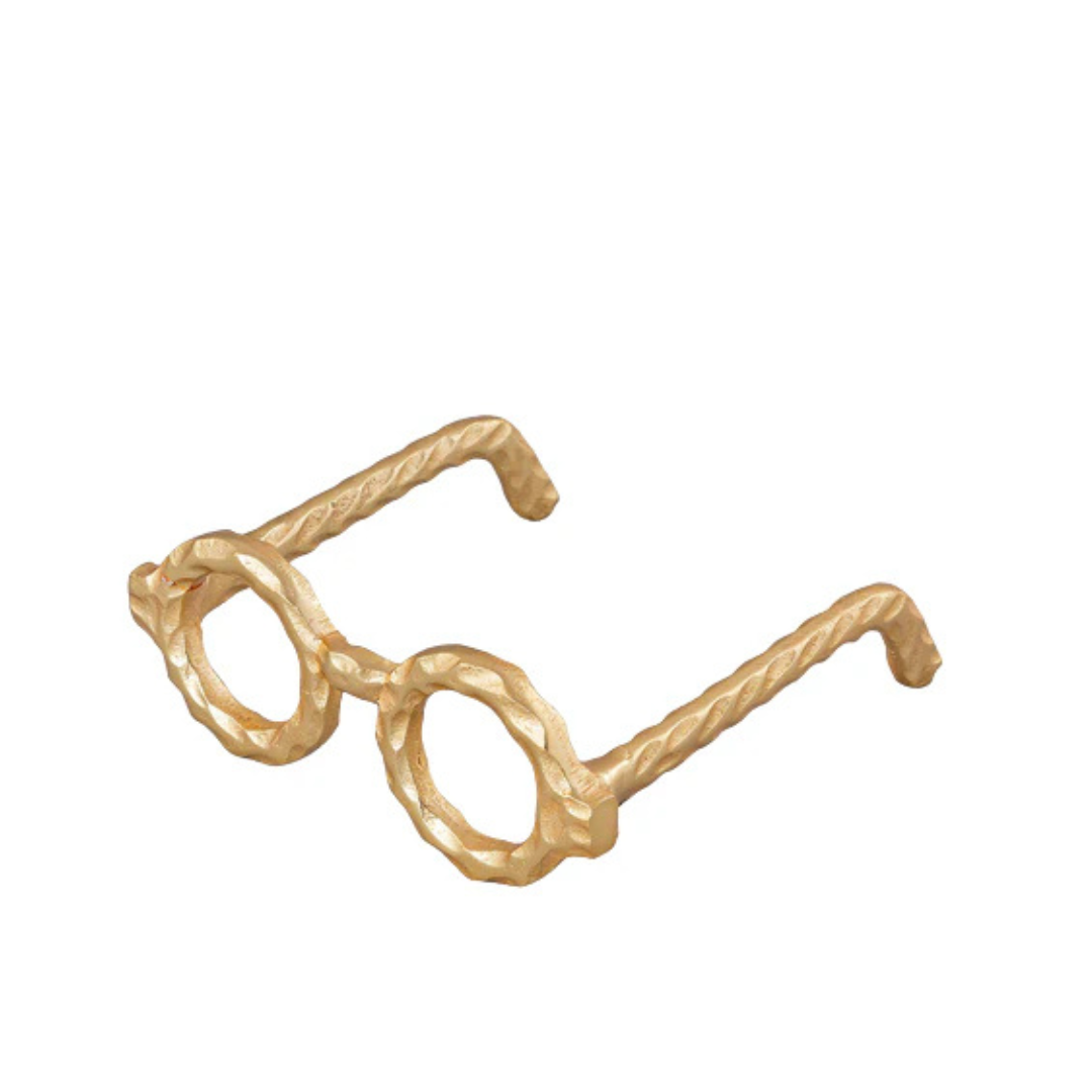 Textured Hammered Brass Eyeglass