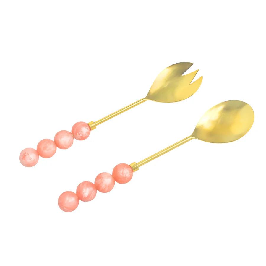 Temari Light Pink Salad Server Set