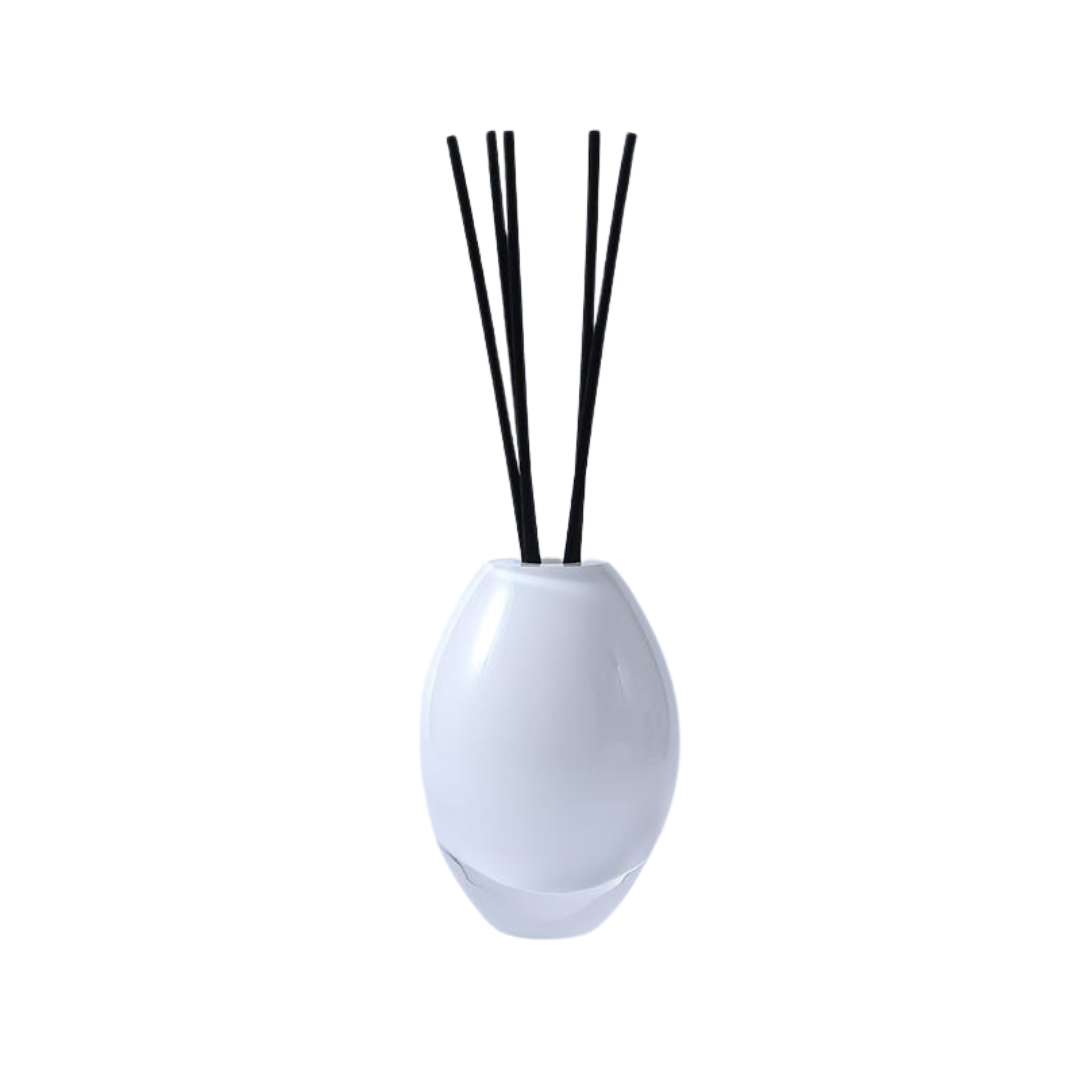 Crystal White Diffuser with Black Reeds