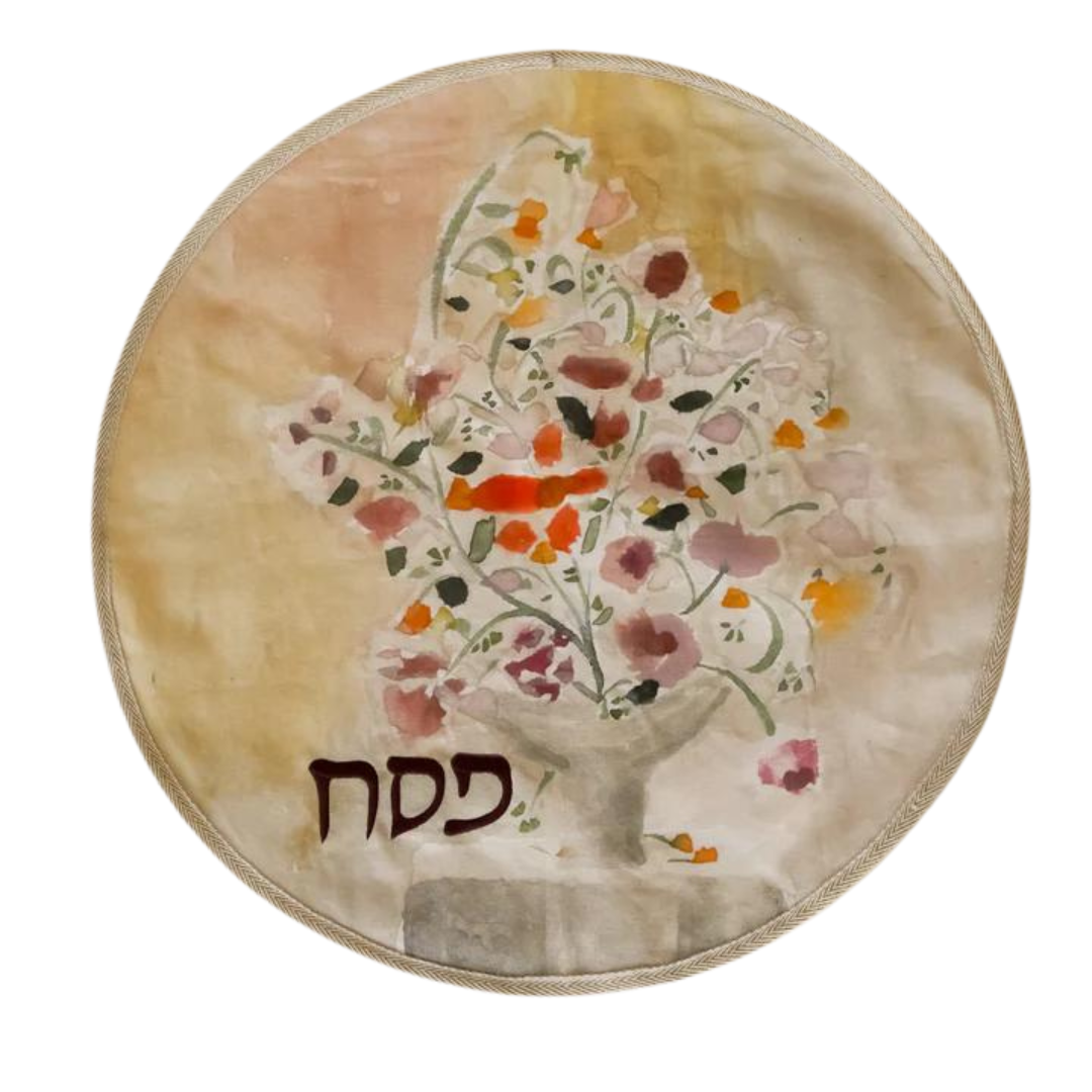 Yaeli Vogel Rosewood Floral Matzah Cover