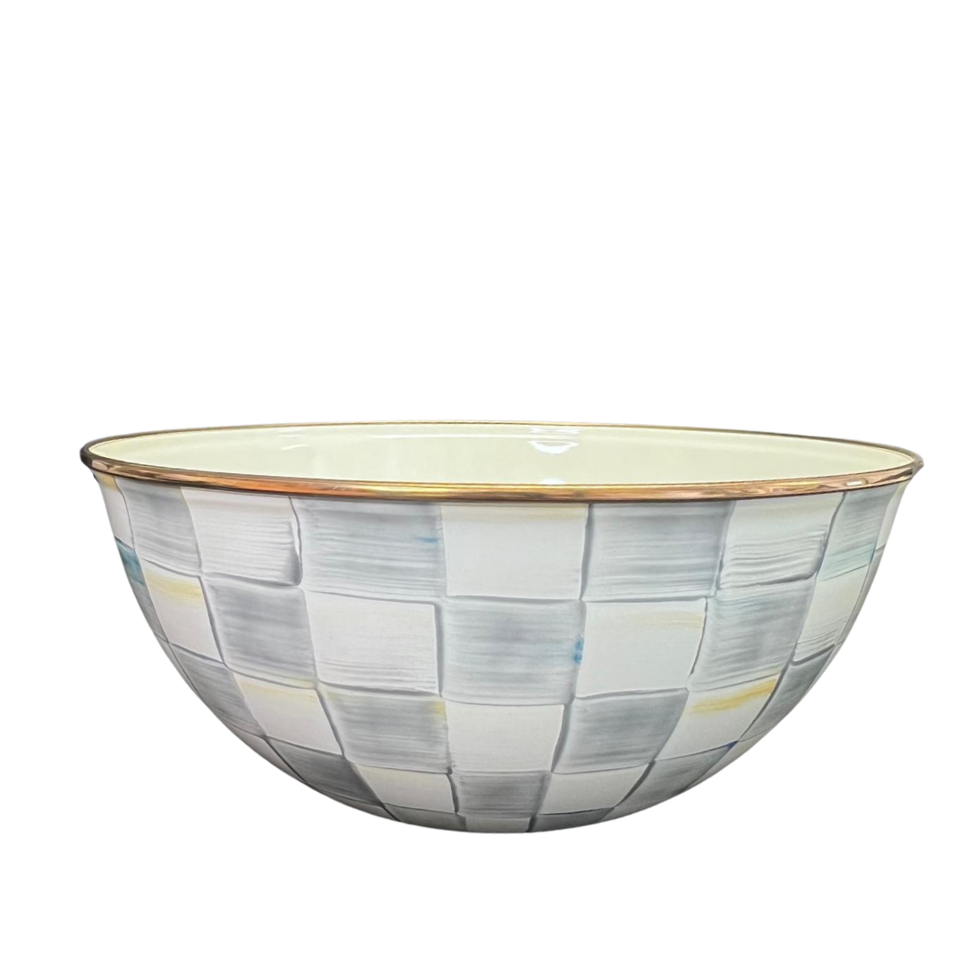 MacKenzie-Childs Sterling Check Enamel Everyday Bowl - Large