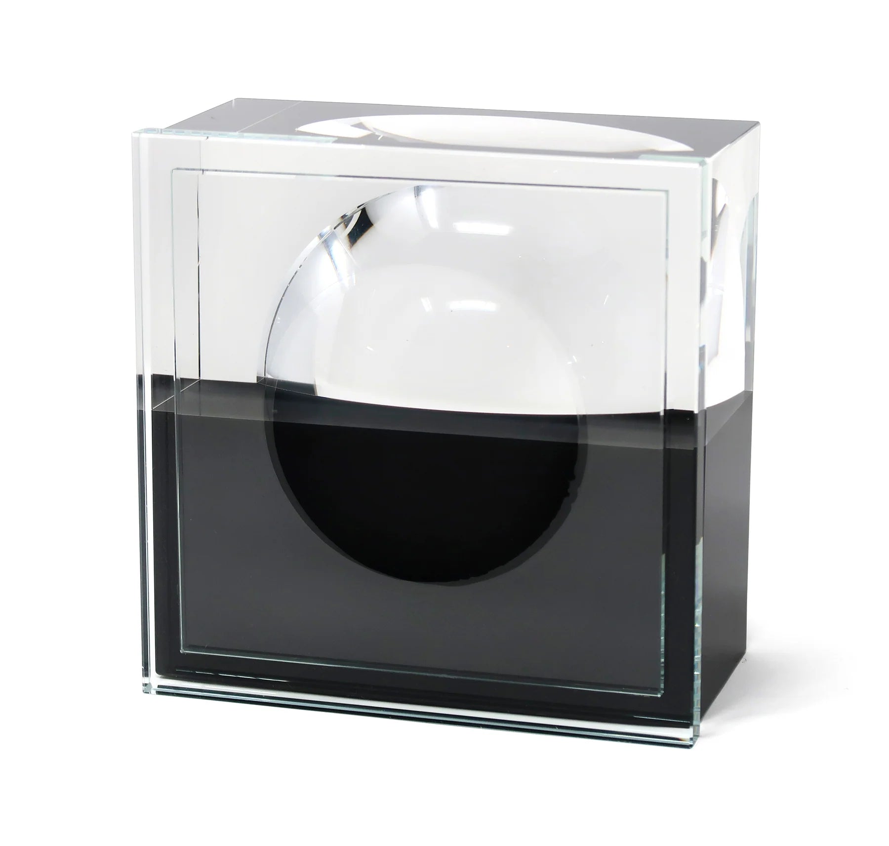 Black/Clear Shallow Bowl