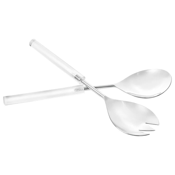Salad Server Set with Marble Handle