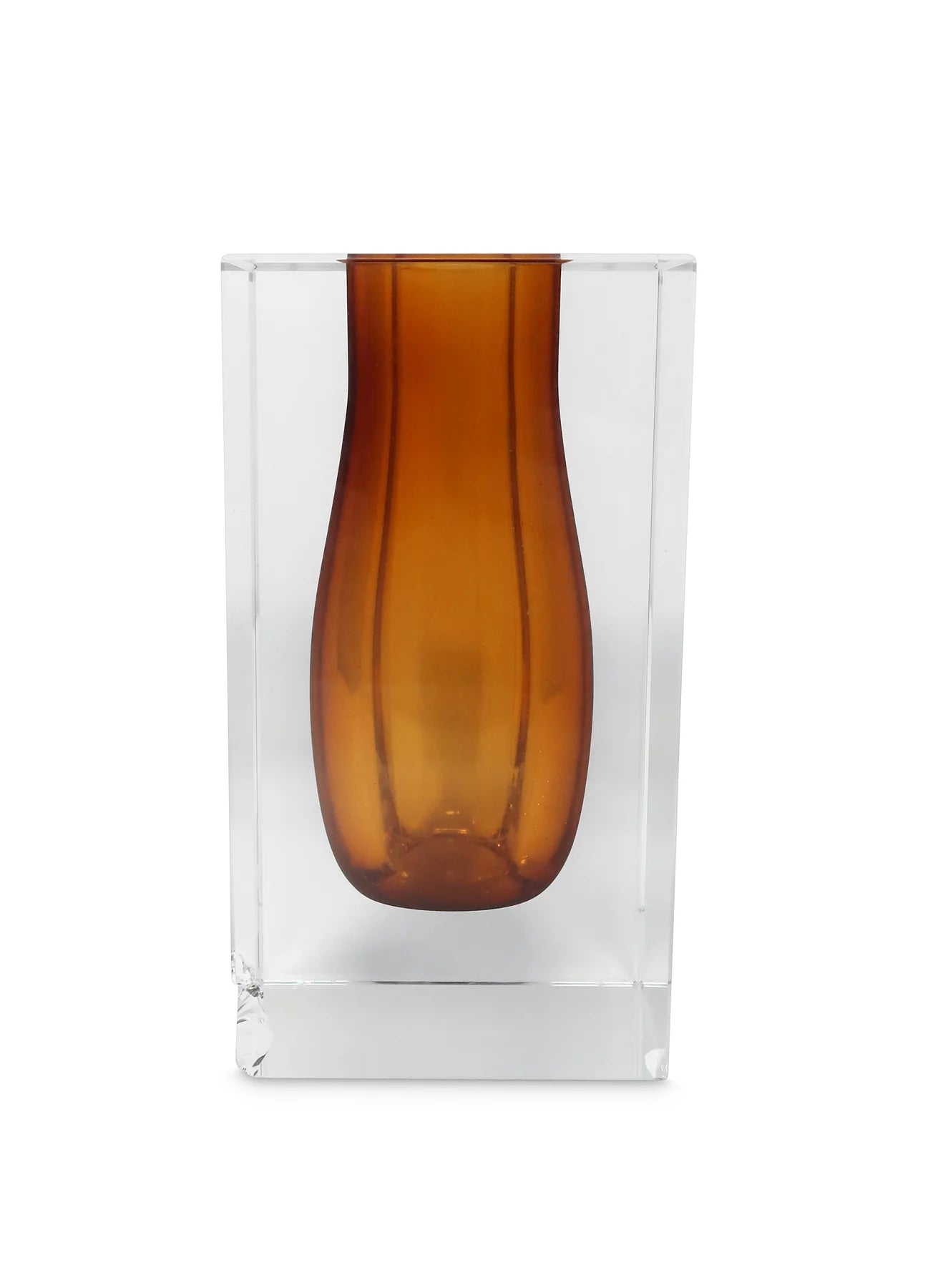 Colored Inner Double Wall Crystal Bud Vase