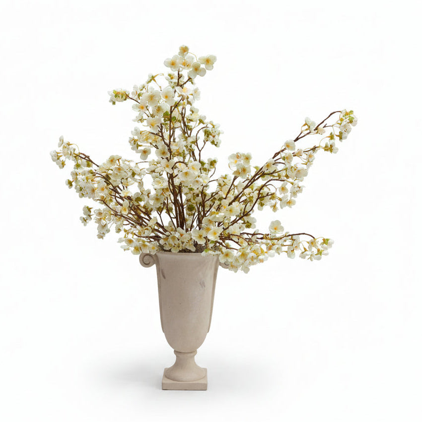 Flaura Cream Floral in Antique Vase