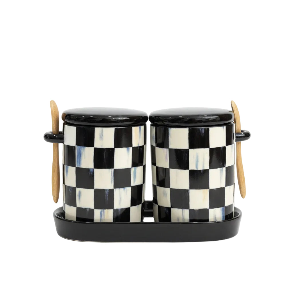 MacKenzie-Childs Check Farmhouse Canister- Double