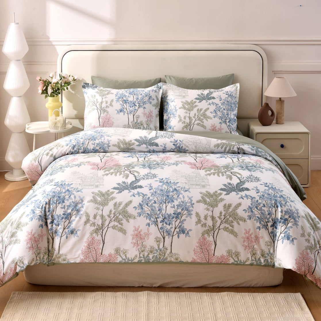 Aura Home Willow Duvet Set- Sage