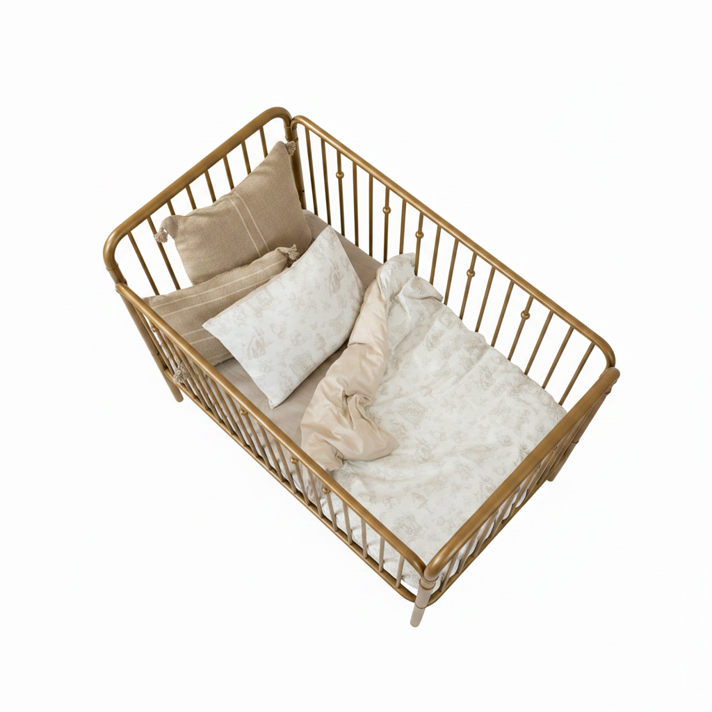 Petite Belle Toile Safra Crib Set- Taupe