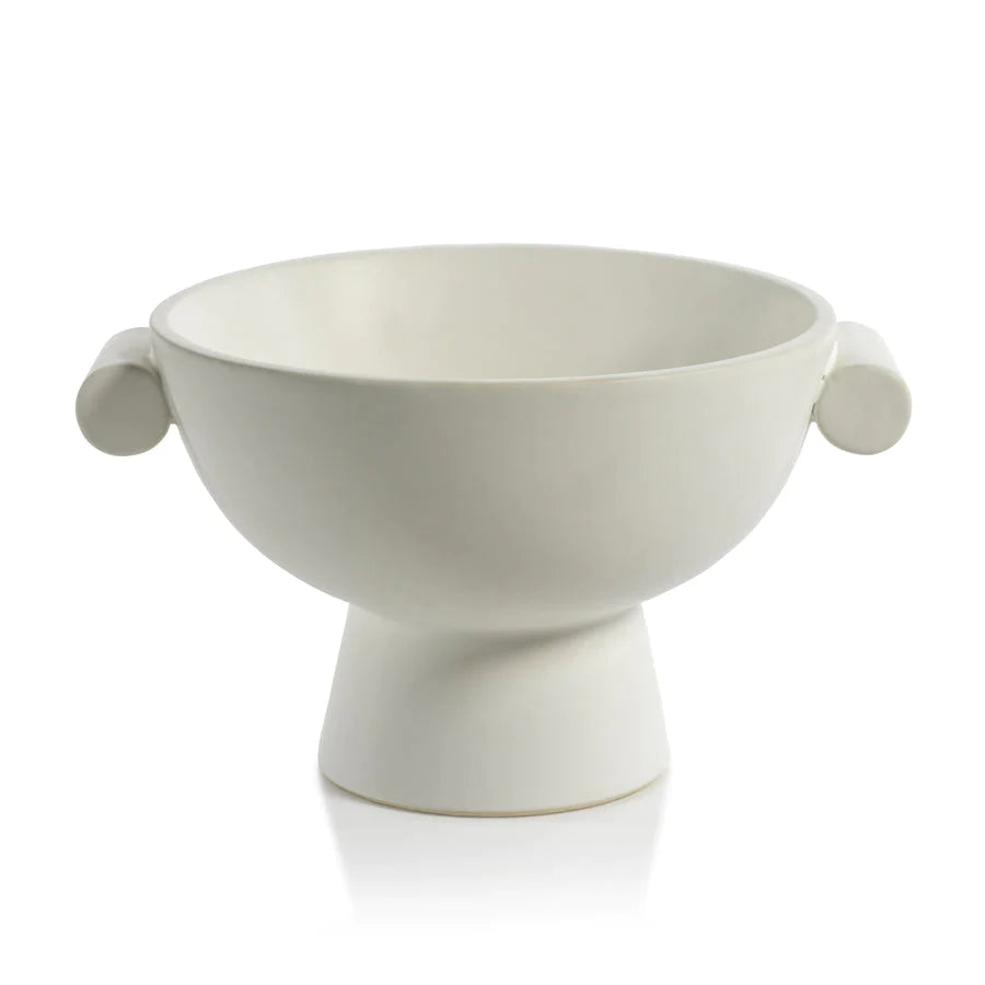 Zodax Baden Matte White Ceramic Bowl